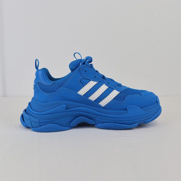 o1rshd1 Triple S Mesh Sneakers in Blue/White Low Top Sneakers
