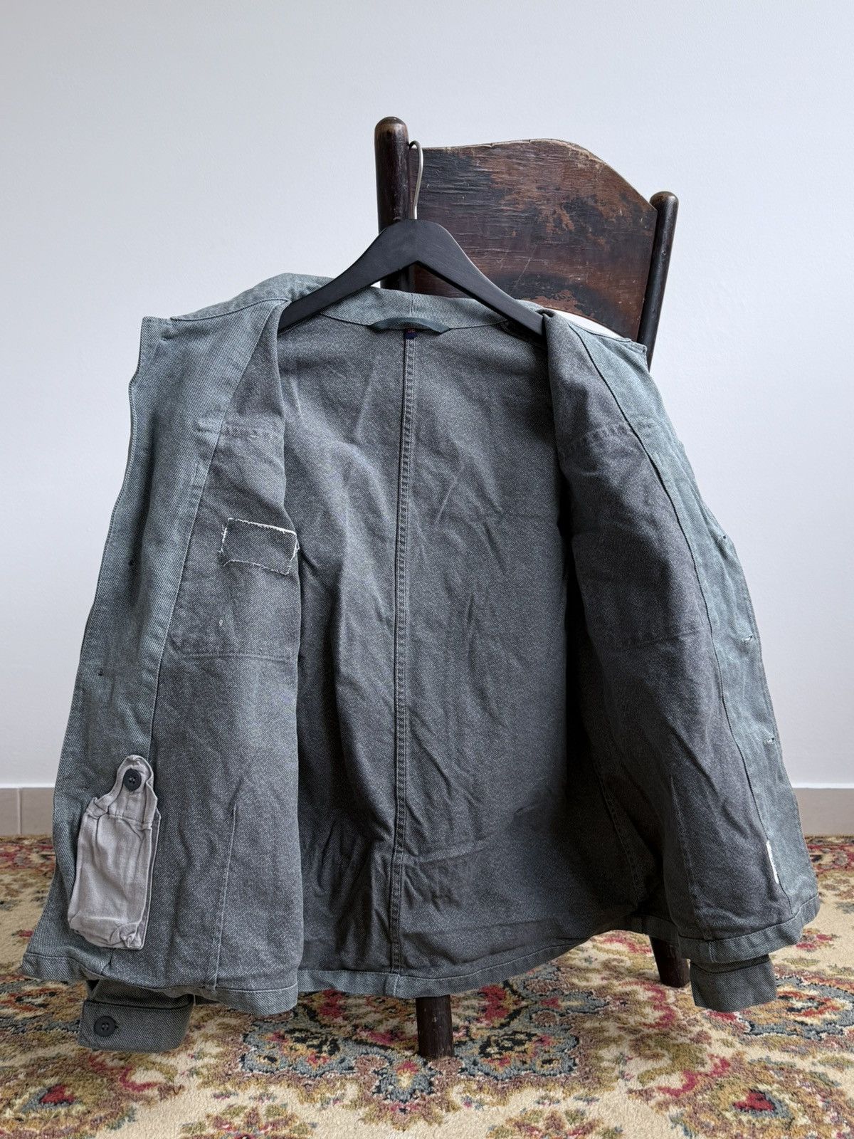 Le Laboureur Vintage 80s Swiss Chore Military Workwear Jacket Size US XL / EU 56 / 4 - 6 Thumbnail