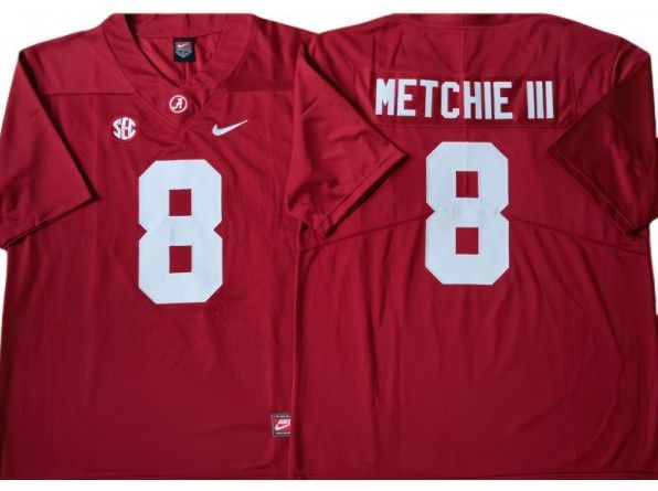 Other Alabama Crimson Tide 8 John Metchie Iii Red Jersey Size US M / EU 48-50 / 2 - 3 Thumbnail