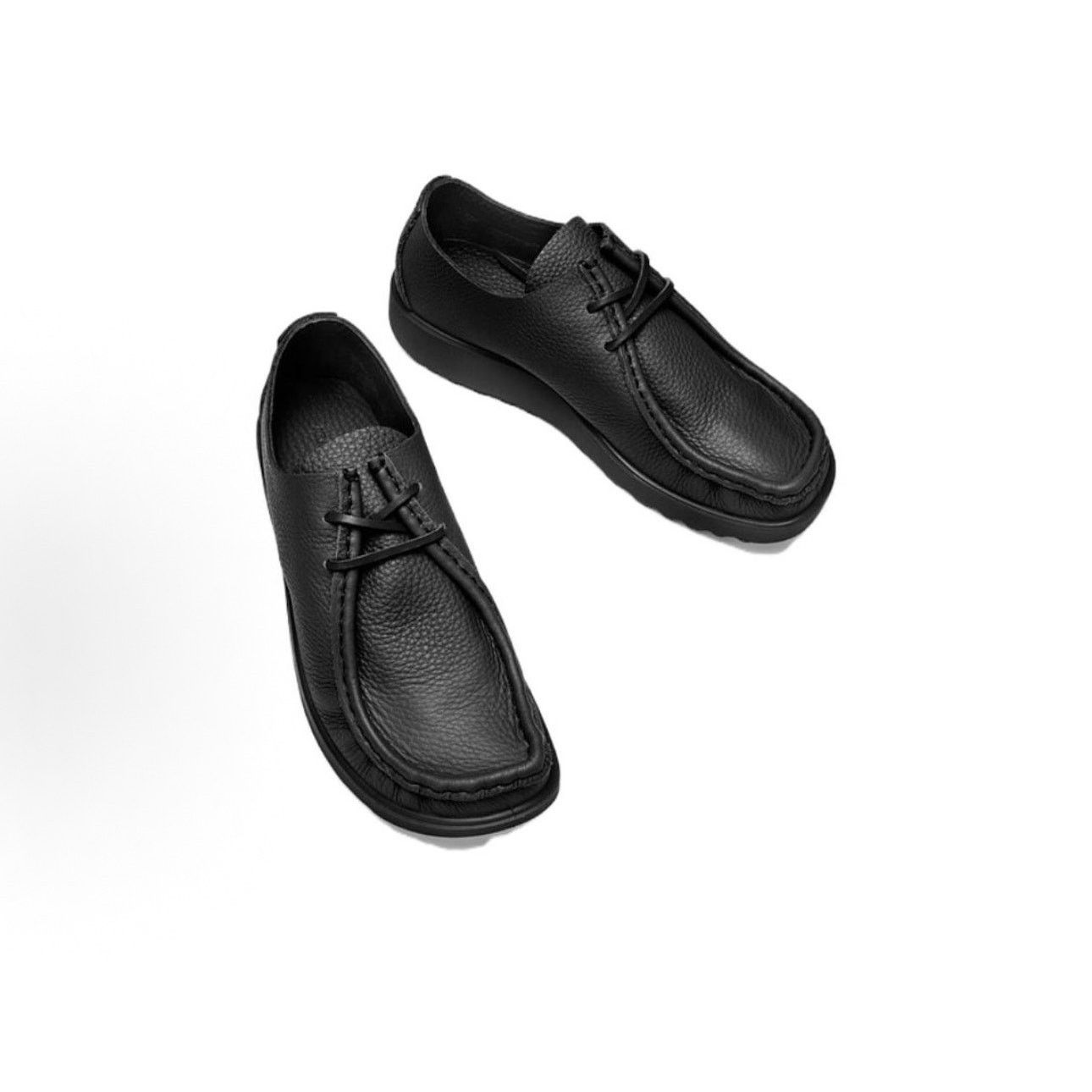 Ecco ECCO AT. KOLLEKTIVE MEN'S 46 BLACK LEATHER JOKE LACE SHOE Size US 12.5 / EU 45-46 - 6 Thumbnail
