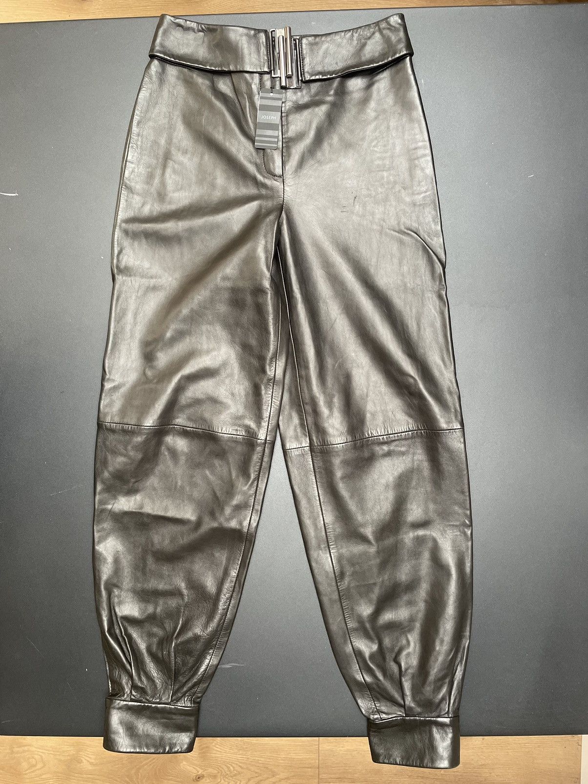 Joseph Joseph Fine Nappa Matt Black Leather Lambskin Pants 36 Size 25" / US 0 / IT 36 - 6 Thumbnail