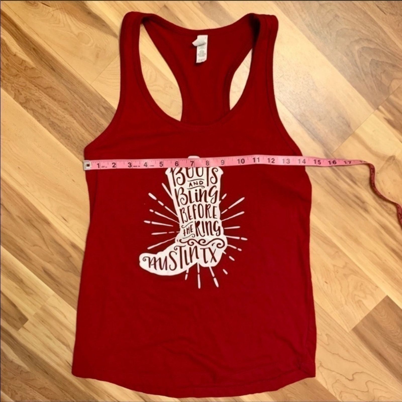 Next Level Apparel Boots & Bling Before The Ring Red White Tank Size Small Size S / US 4 / IT 40 - 2 Thumbnail