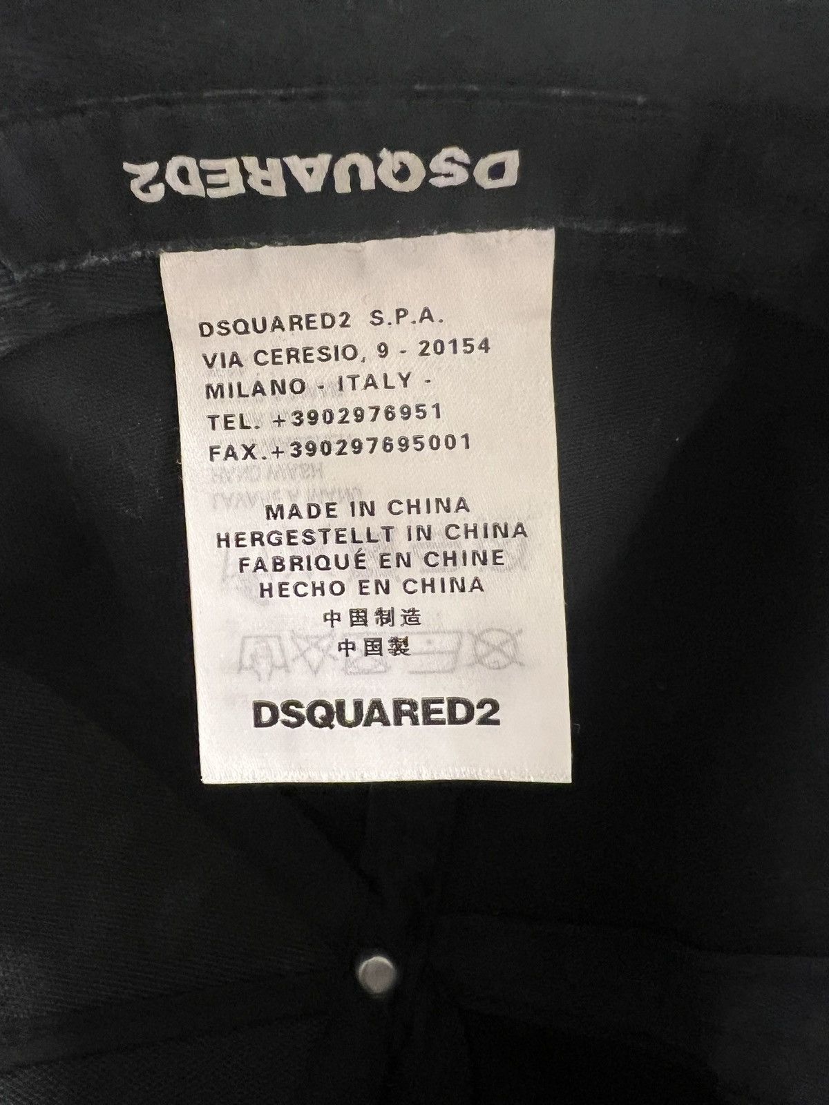 Dsquared2 Dsquared2 Adjustable Cap in Black Size ONE SIZE - 5 Thumbnail