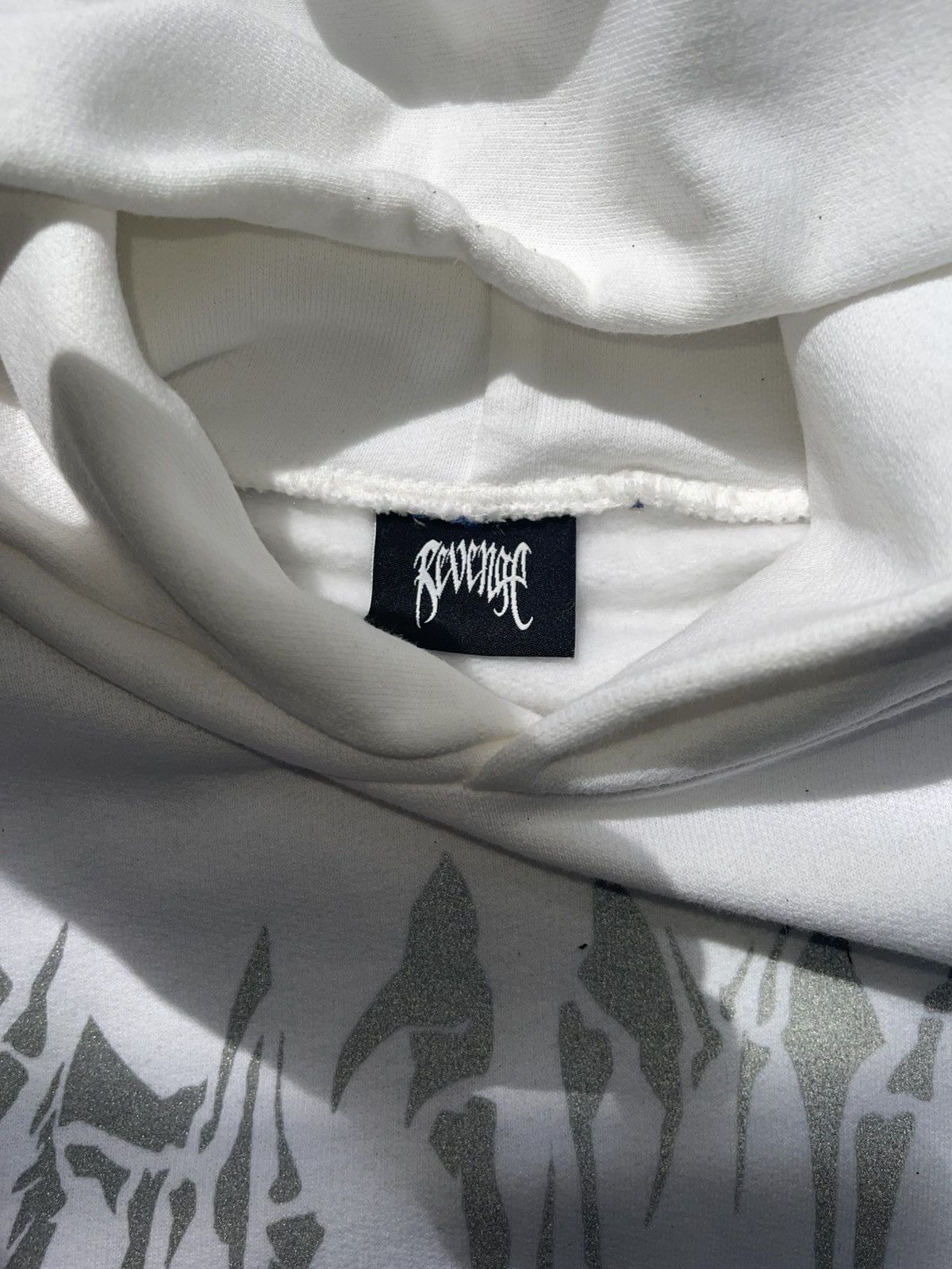 Revenge Revenge White Reflective ‘BONES’ Hoodie Size US L / EU 52-54 / 3 - 4 Thumbnail