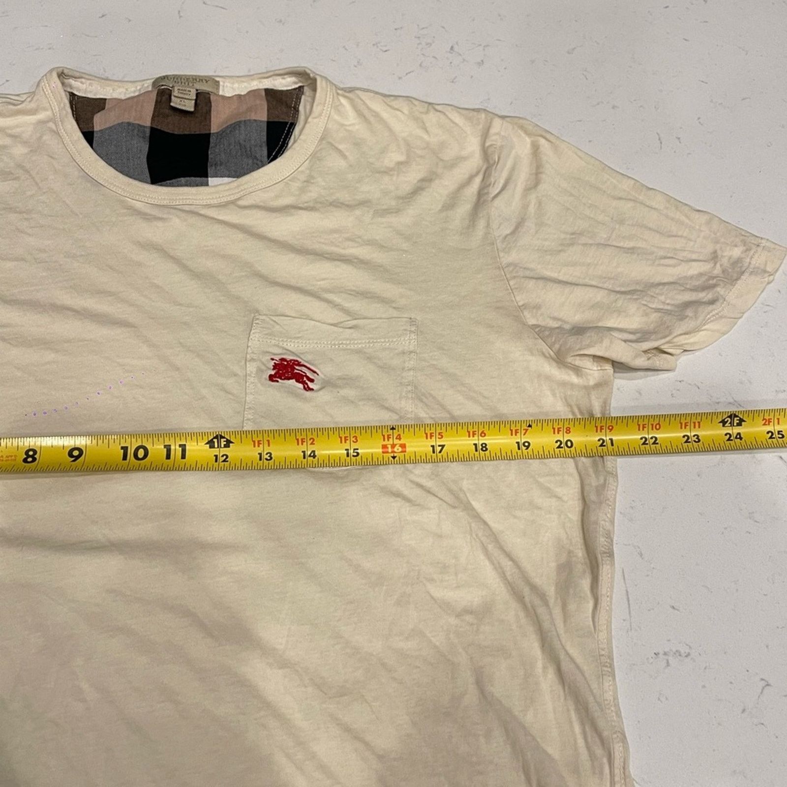Burberry Burberry Cream Cotton Shirt Size:XL Size XL / US 12-14 / IT 48-50 - 13 Thumbnail