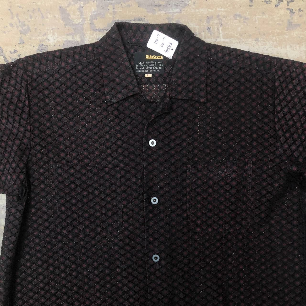 Japanese Brand × Vintage T454 VTG OIDA CROWN MESH BOWLING SHIRTS Size US L / EU 52-54 / 3 - 4 Thumbnail