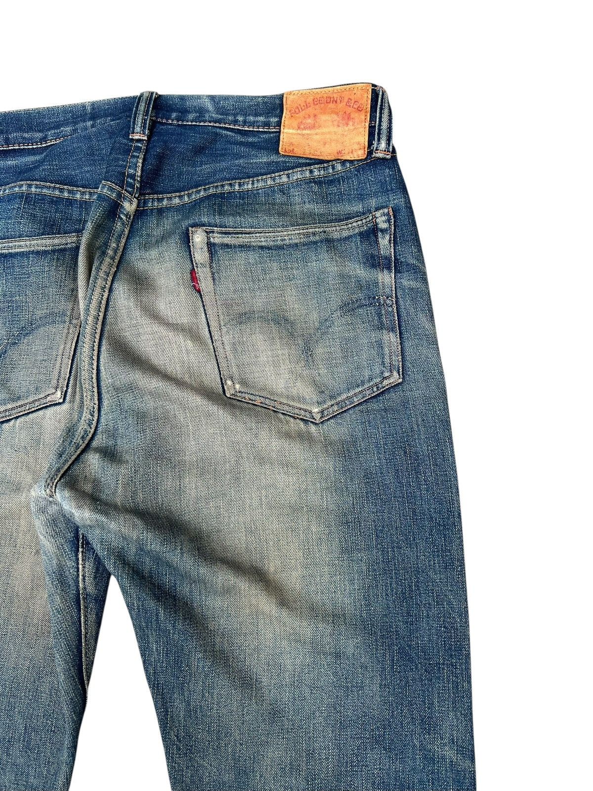 Full Count & Co. Trashed VTG Full Count Aging Dirty Mud Denim Selvedge Jeans Size US 32 / EU 48 - 20 Thumbnail