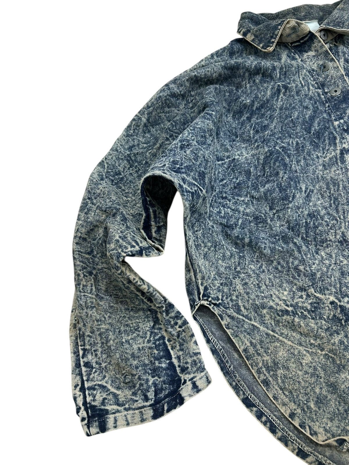 Le Grande Bleu (L.G.B.) Vintage Hot Things 90s Acid Wash Clawn Marks Corduroy Collar Size US L / EU 52-54 / 3 - 10 Thumbnail