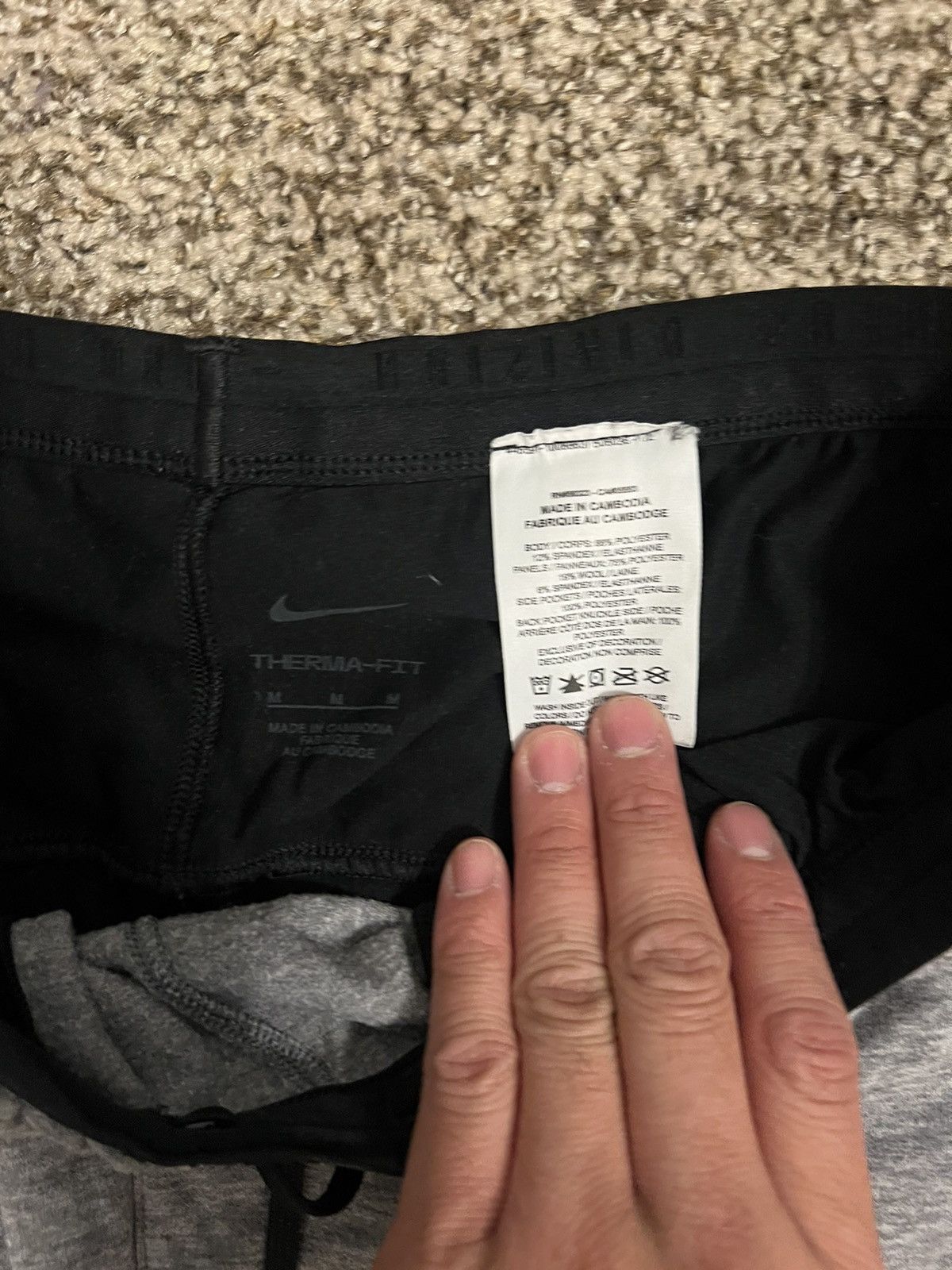 Nike Nike Running Pants Grey & Black Size Medium Size US 34 / EU 50 - 2 Thumbnail