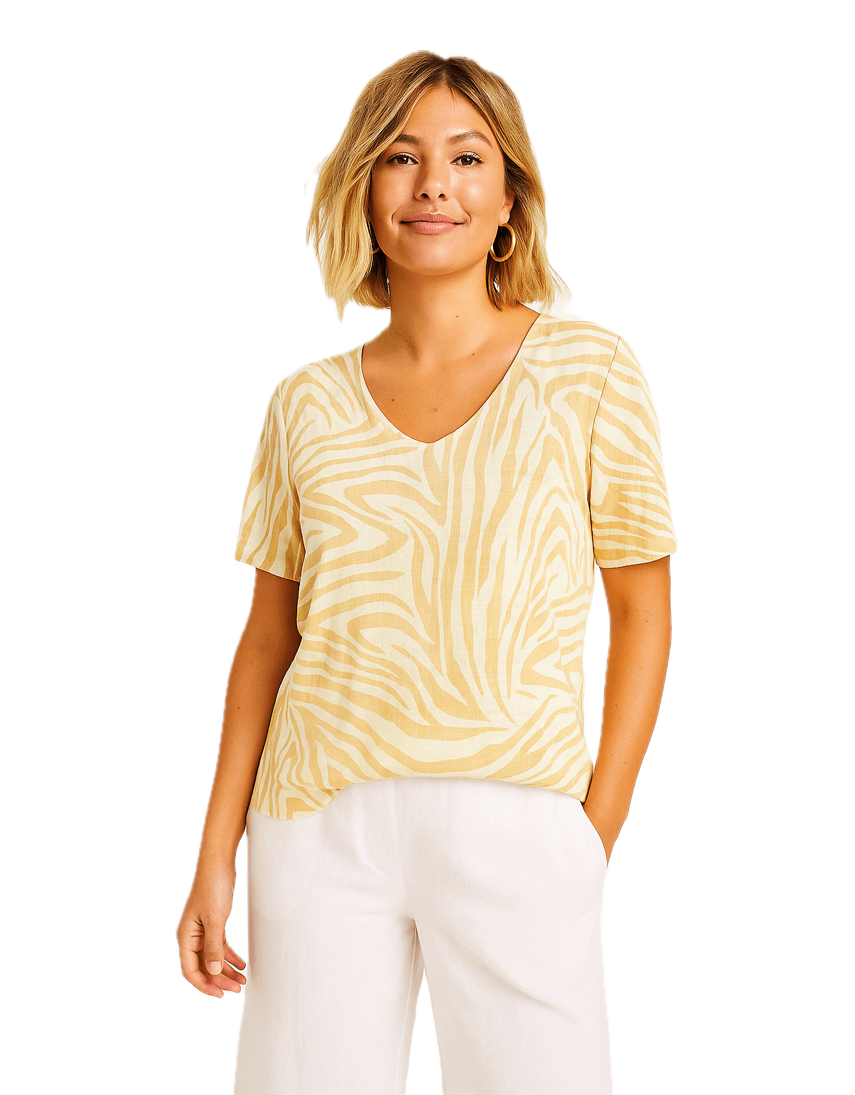Chicos Chico's Zebra Print Top Size S / US 4 / IT 40 - 1 Thumbnail