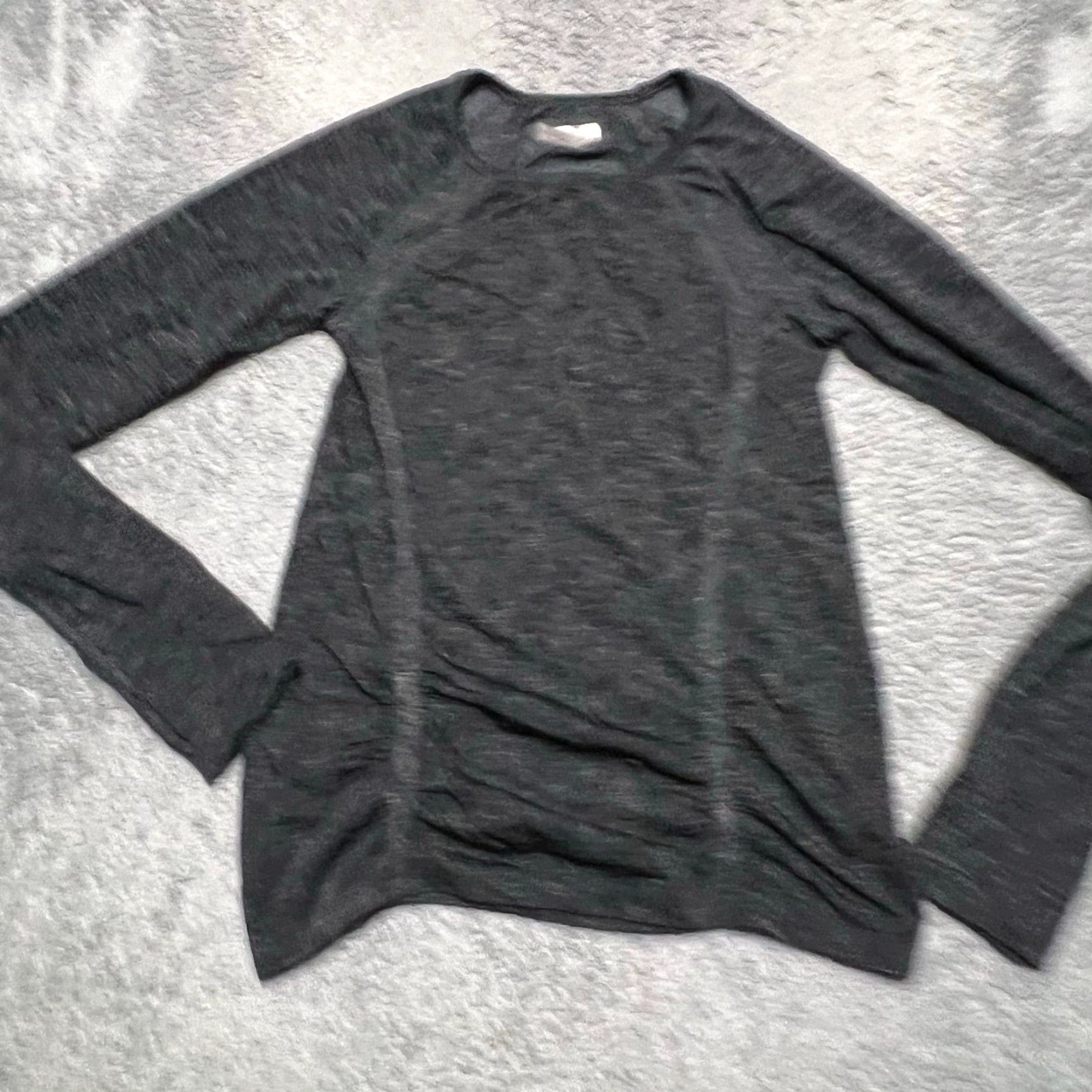 Athleta Athleta Shirt Womens Medium Fastest Track Ruched Long Sleeve Top Gray 724821 Size M / US 6-8 / IT 42-44 - 2 Thumbnail
