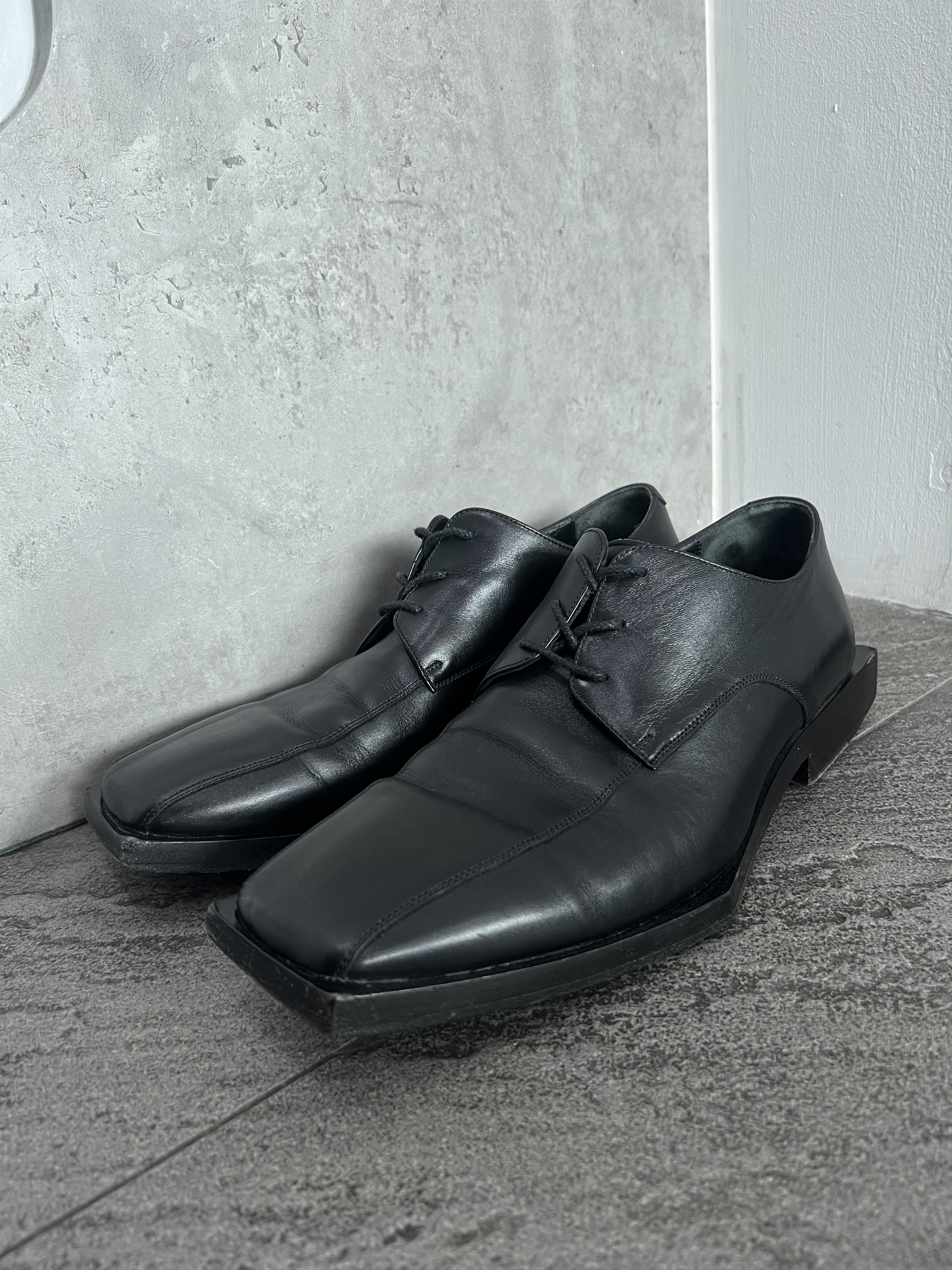 Balenciaga Balenciaga Square Toe Leather Derby Shoes EU41 Size US 8 / EU 41 - 13 Thumbnail