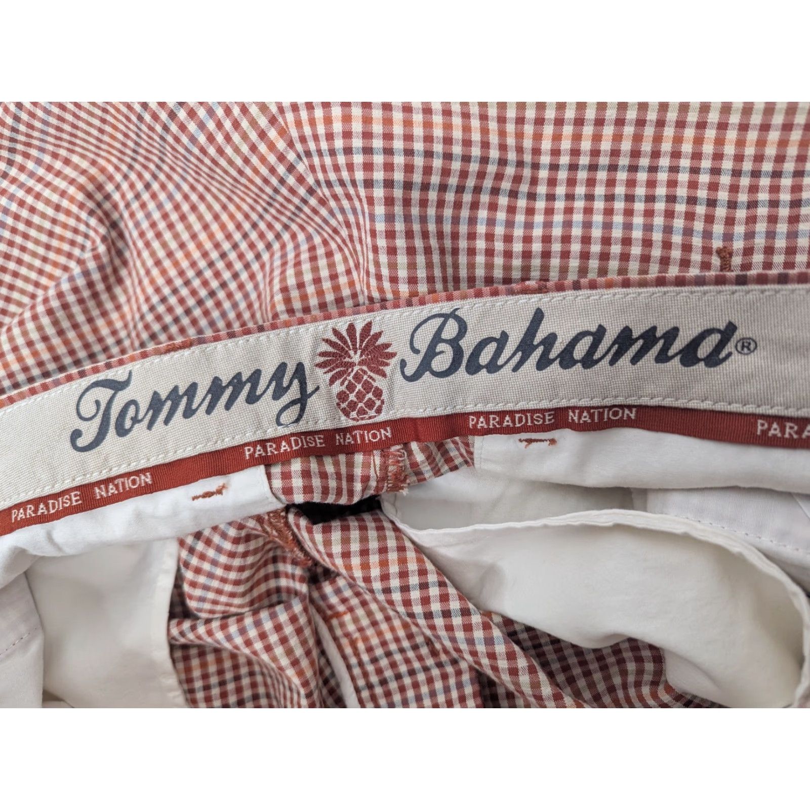 Tommy Bahama TOMMY BAHAMA Checkered Shorts Bermuda Casual Beach Paradise Nation Cotton Red 34 Men Slim Fit Pockets Regular Size 34 USA Size US 34 / EU 50 - 7 Thumbnail