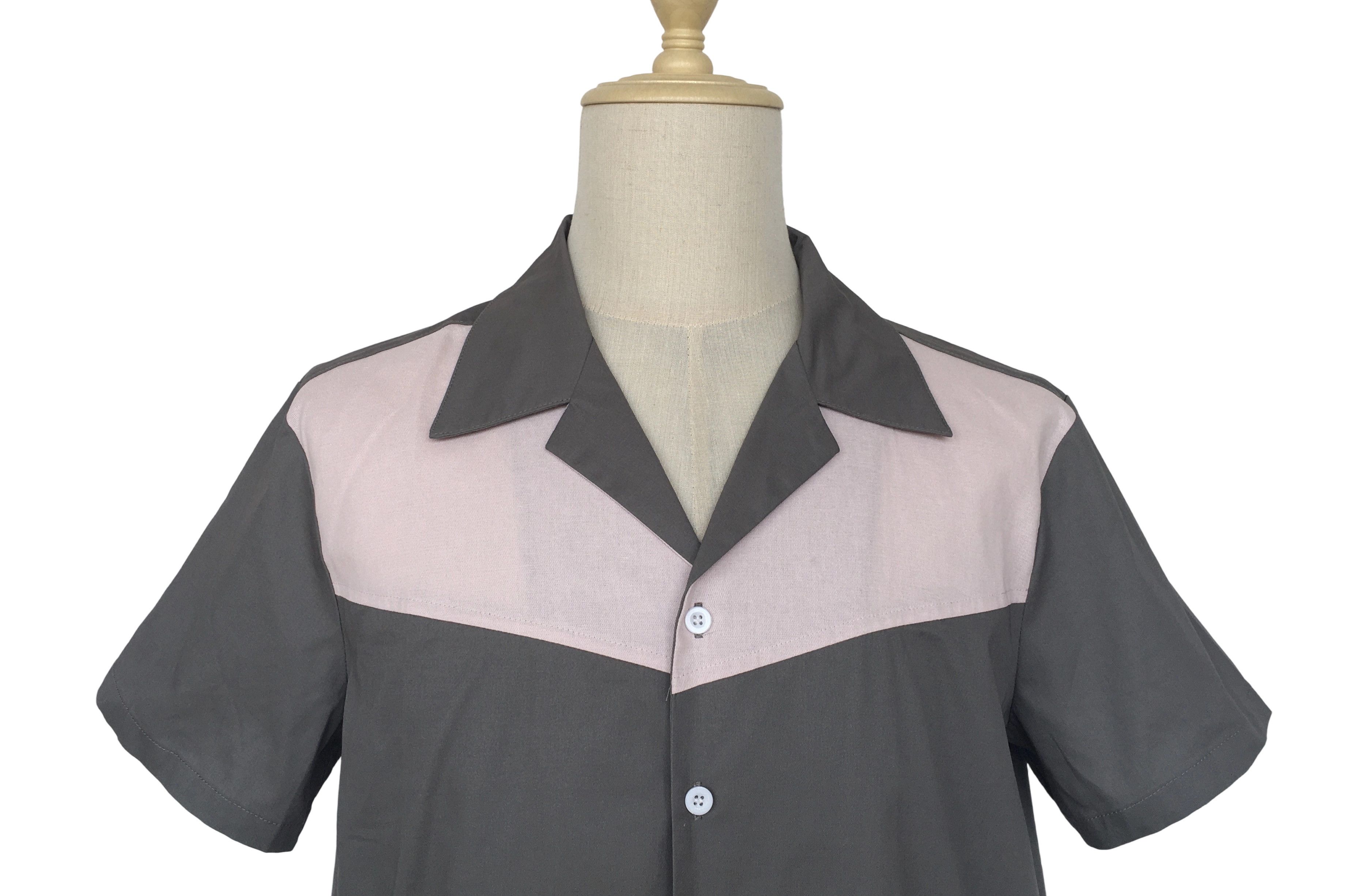 Other Gray&Pink Two-Tone Contrast Color Fashion Shirts For Men Size US M / EU 48-50 / 2 - 5 Thumbnail