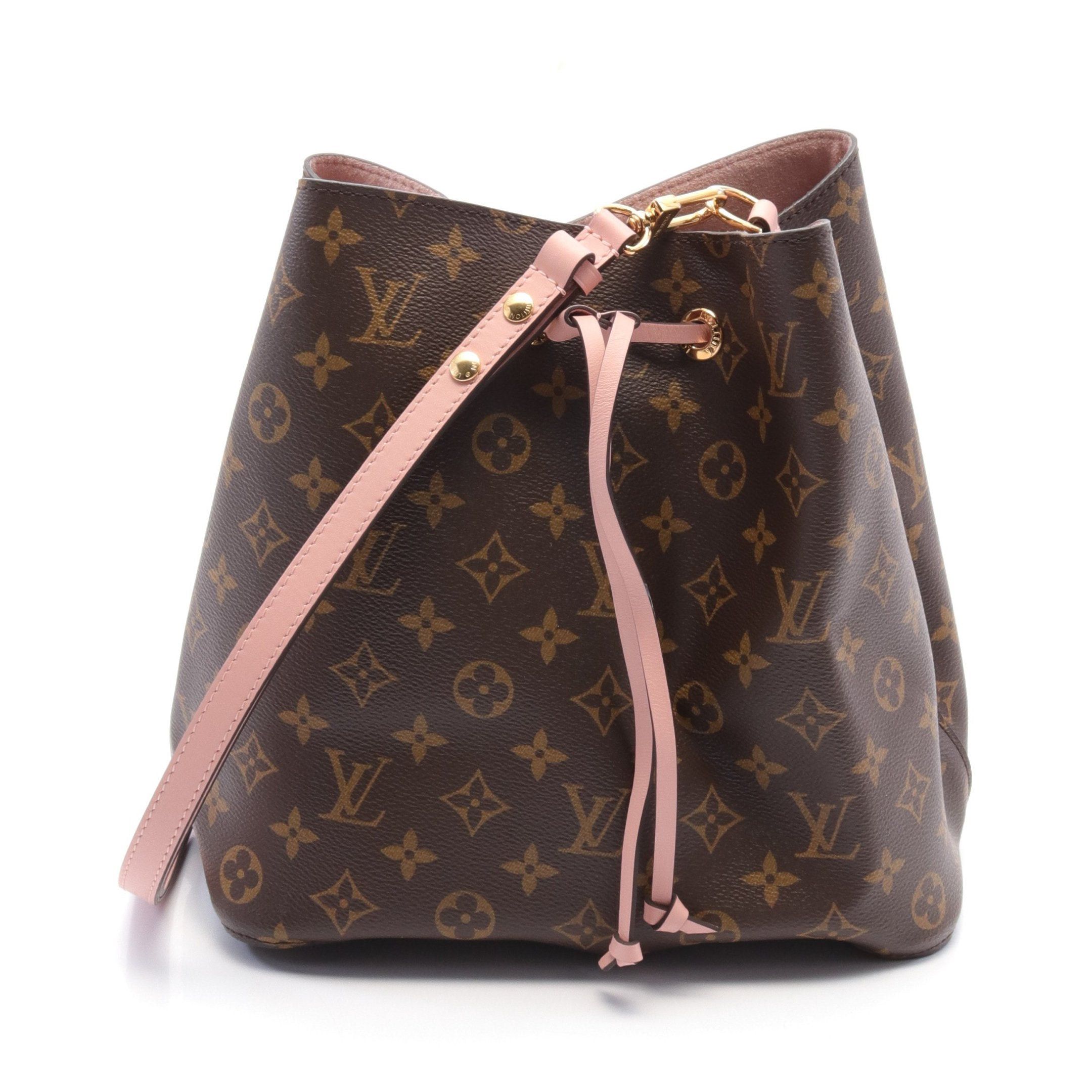 Louis Vuitton Louis Vuitton Neo Noe Monogram Rose Poodle Shoulder Bag Leather Brown Light Pink Size ONE SIZE - 1 Thumbnail