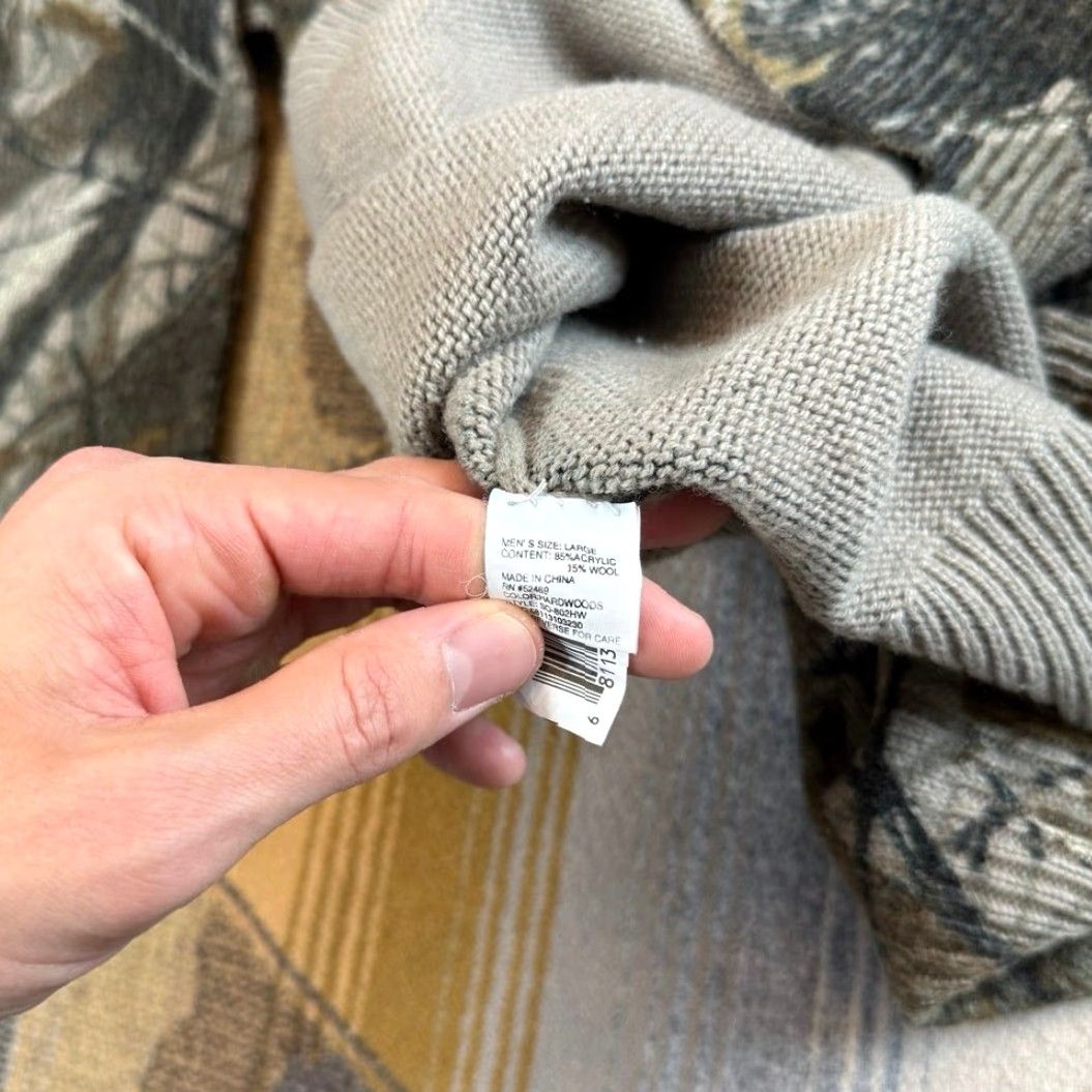 SafTbak VINTAGE Saftbak Camouflage Wool Pullover Sweater Men’s L Camouflage 90s Outdoor Hunting Winter Fall Size US L / EU 52-54 / 3 - 3 Thumbnail