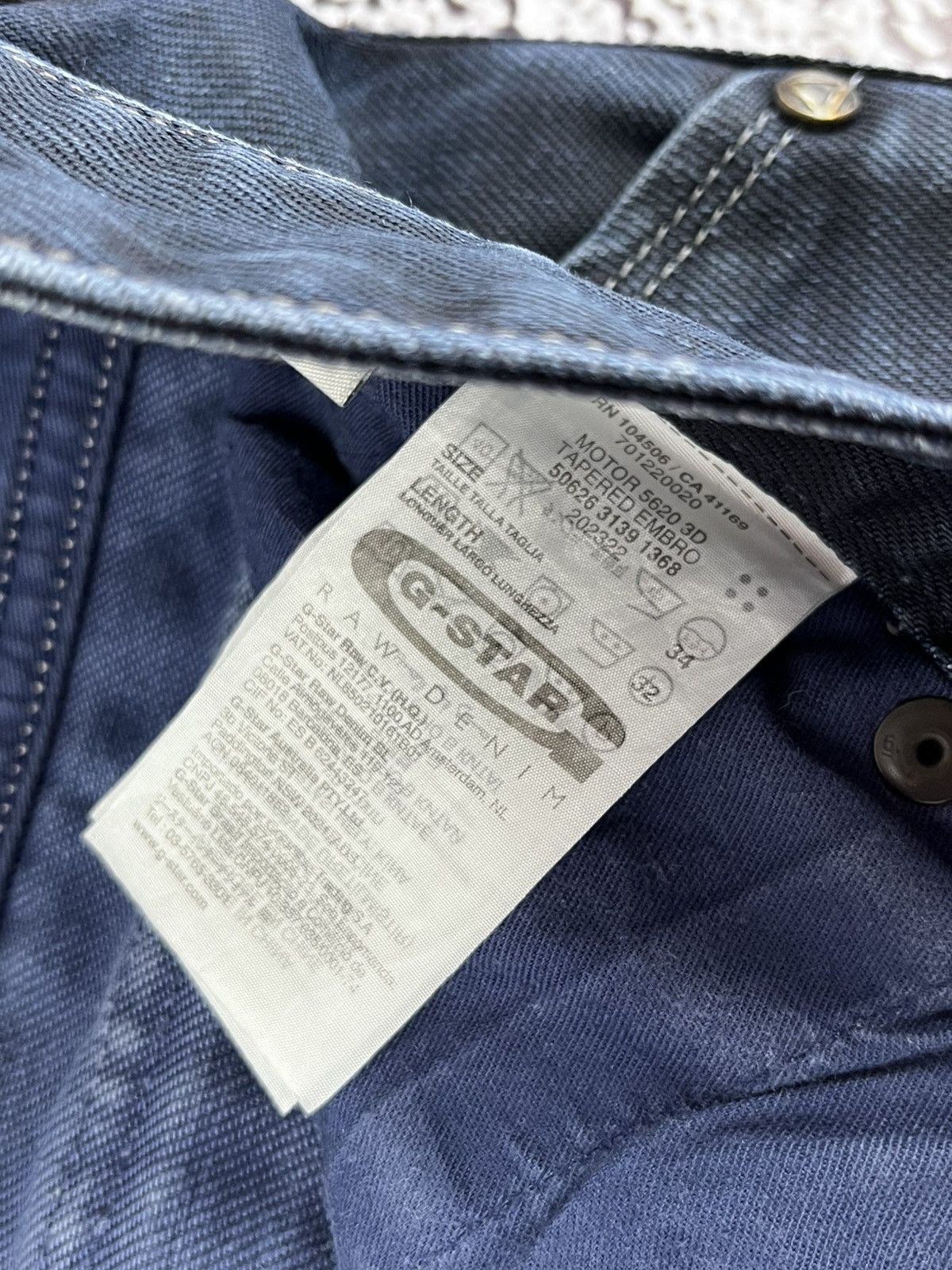 G-Star × Vintage Vintage Y2K G Star Motor 5620 3D Tapered Embro jeans 34 Size US 34 / EU 50 - 11 Thumbnail