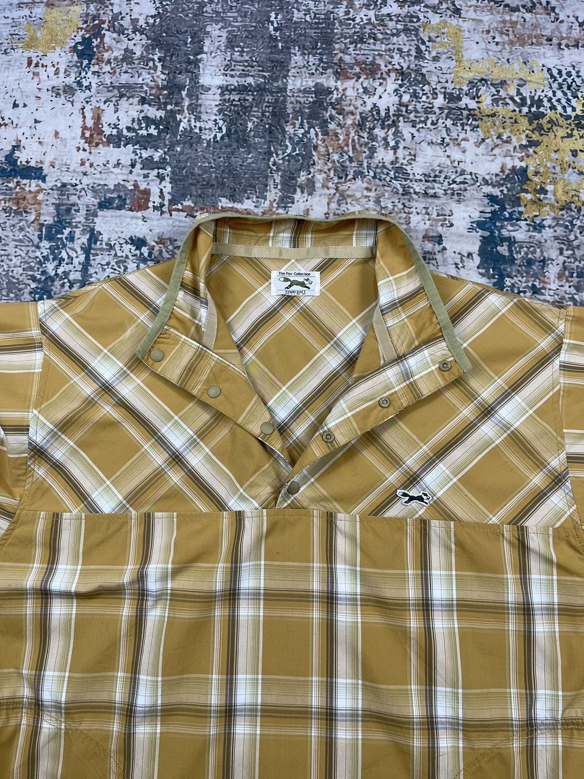 Towncraft Town Craft Snap Button Yellow Lemon Check Pullover Shirt Size US L / EU 52-54 / 3 - 10 Thumbnail