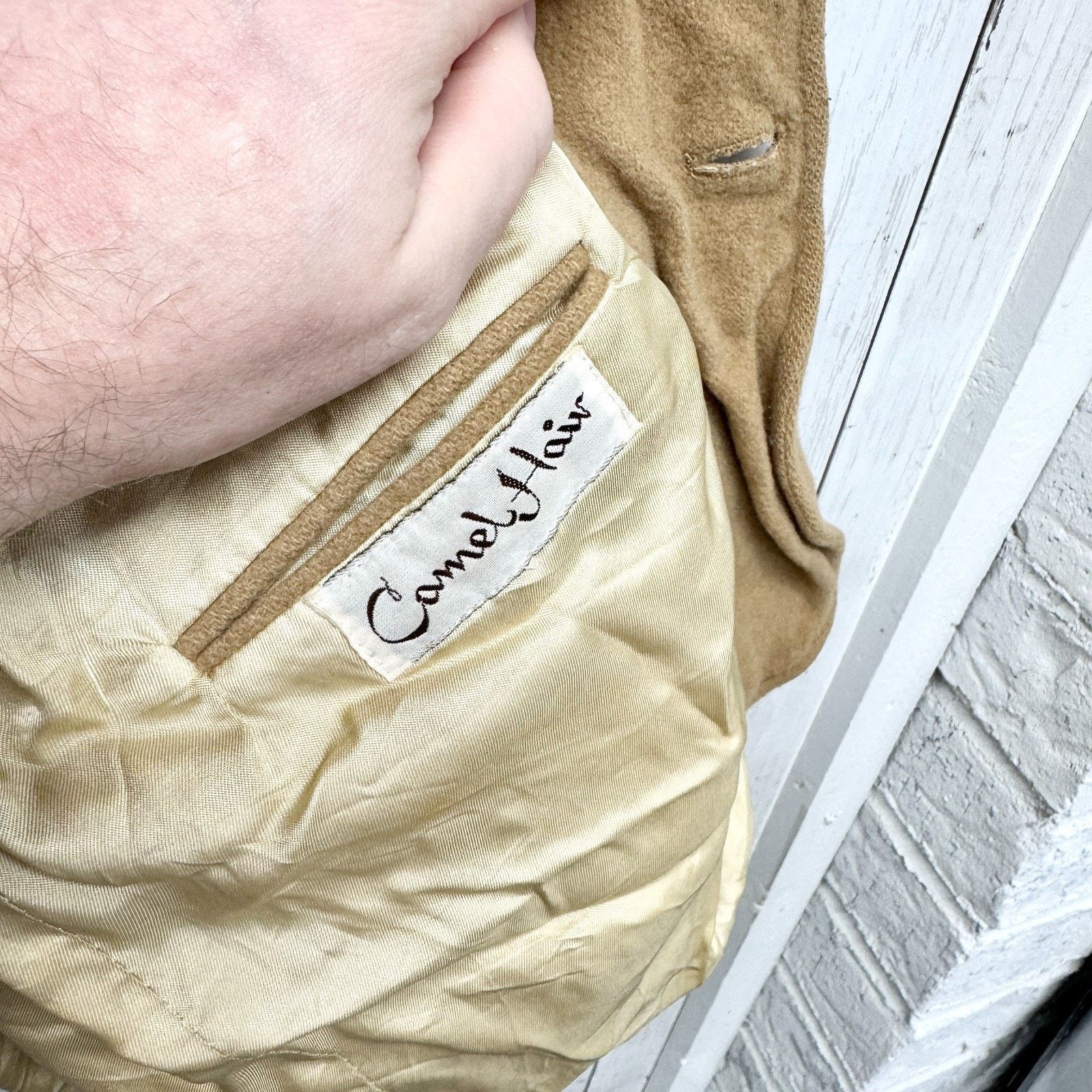 Norm Thompson Vtg Camel Hair Norm Thompson Jacket Chest 44" Blazer Size 44R - 5 Thumbnail