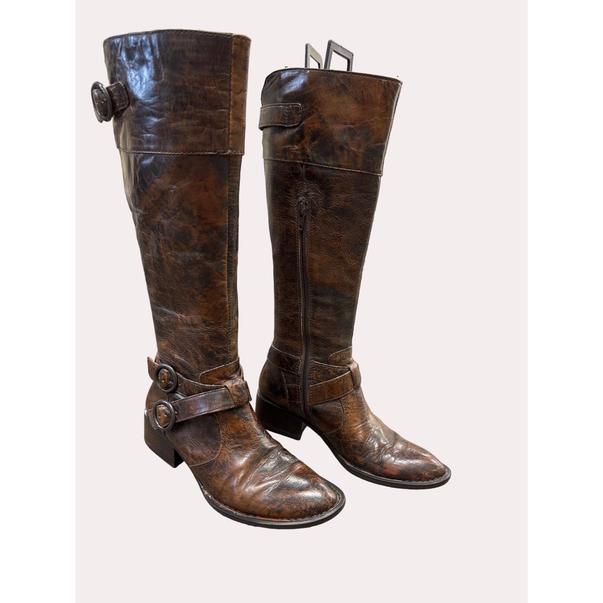 Vintage Born Crown women’s brown leather equestrian below knee boot Size US 4 / IT 34 - 17 Thumbnail