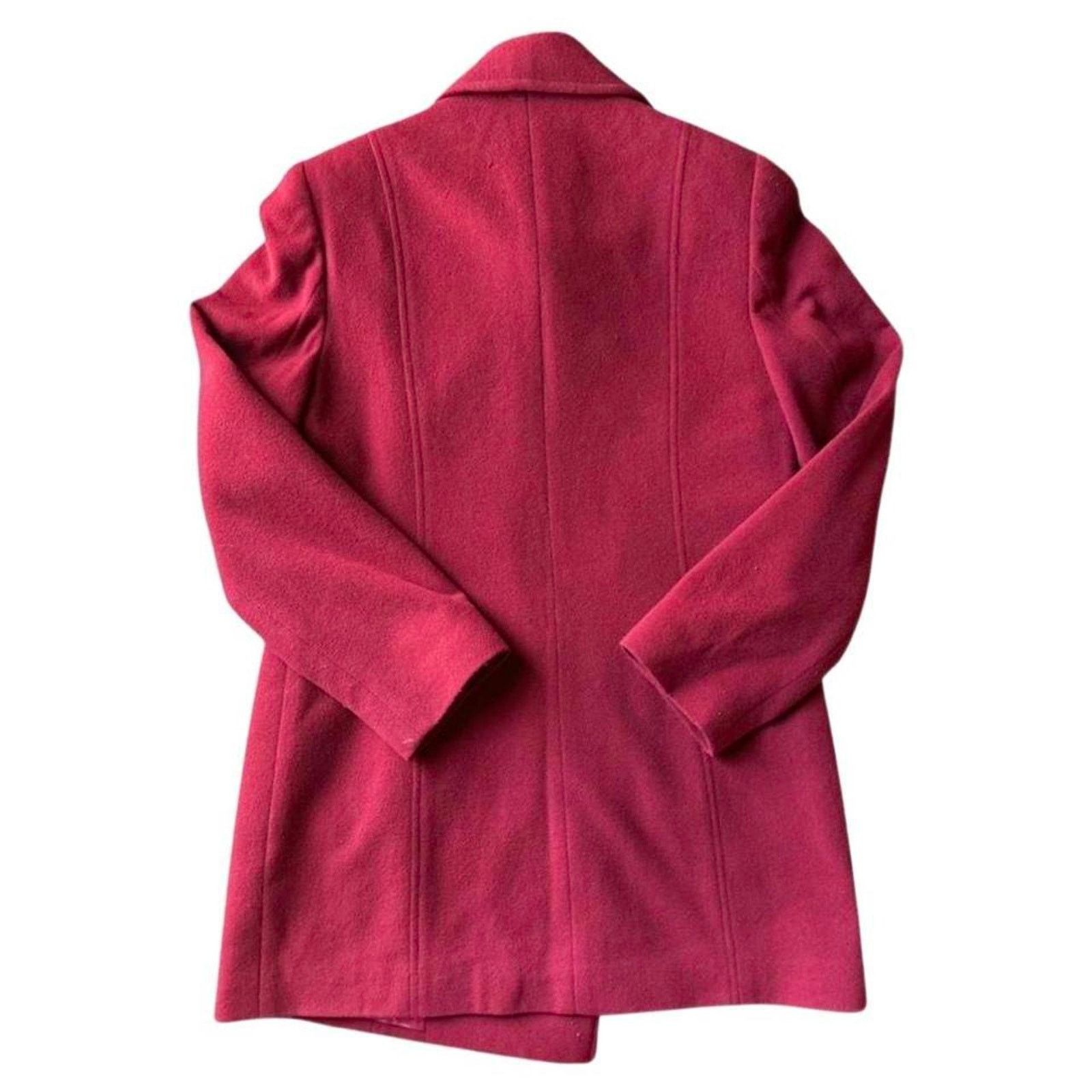 Vintage Y2k / 90s vintage red wool coat by tribal sz 4 Size S / US 4 / IT 40 - 2 Thumbnail