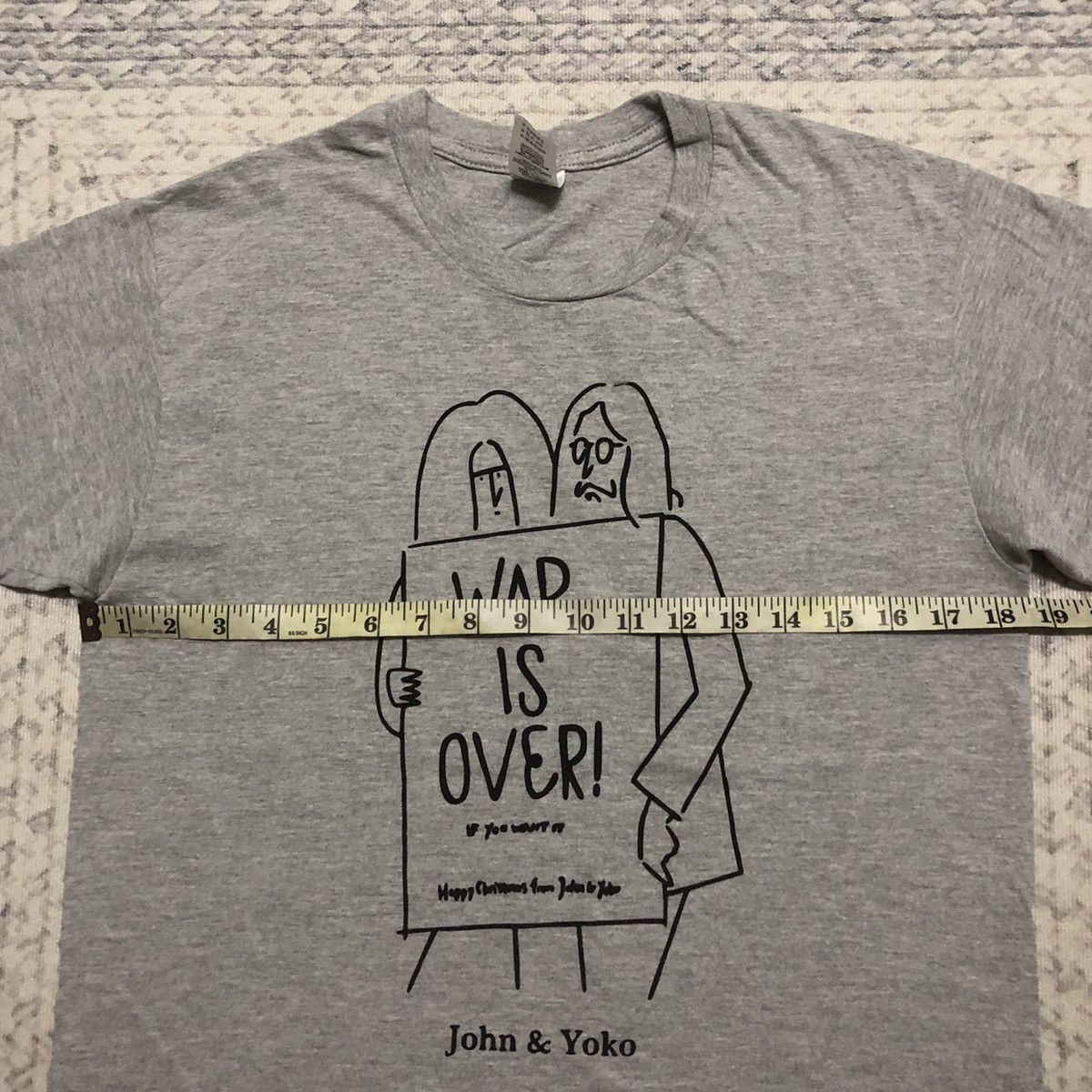 Band Tees × Vintage Rare Y2K John Lennon & Yoko Ono ‘War is Over’ Tees Size US XS / EU 42 / 0 - 9 Thumbnail