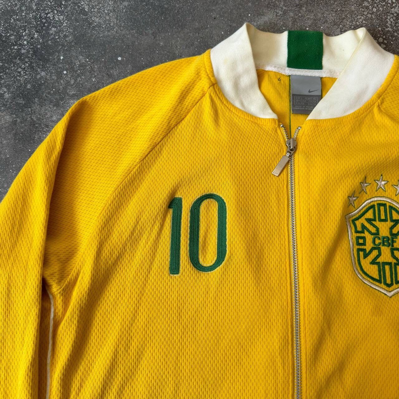 Nike × Vintage 00’s Nike Vintage Brazil #10 Ronaldinho Soccer Track Jacket Size US L / EU 52-54 / 3 - 3 Thumbnail