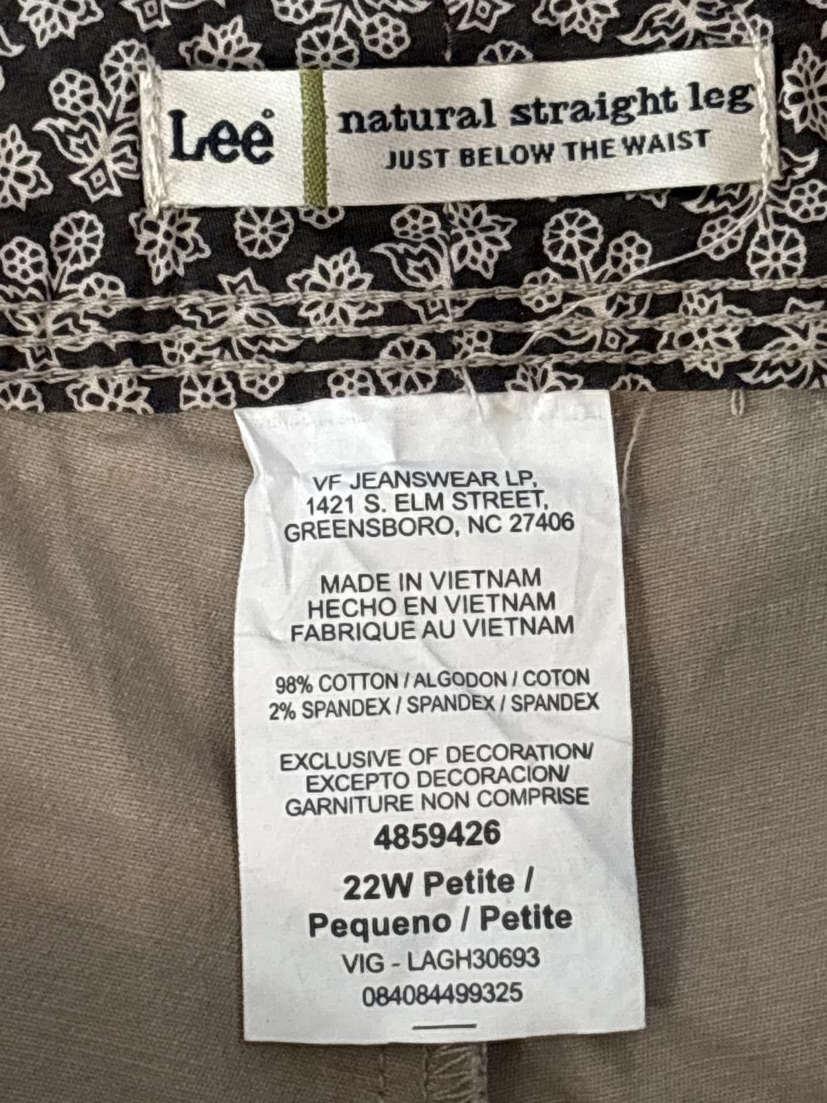 Lee Lee natural straight leg Women's Khaki Dress Pants Size 14 Size 23" - 7 Thumbnail