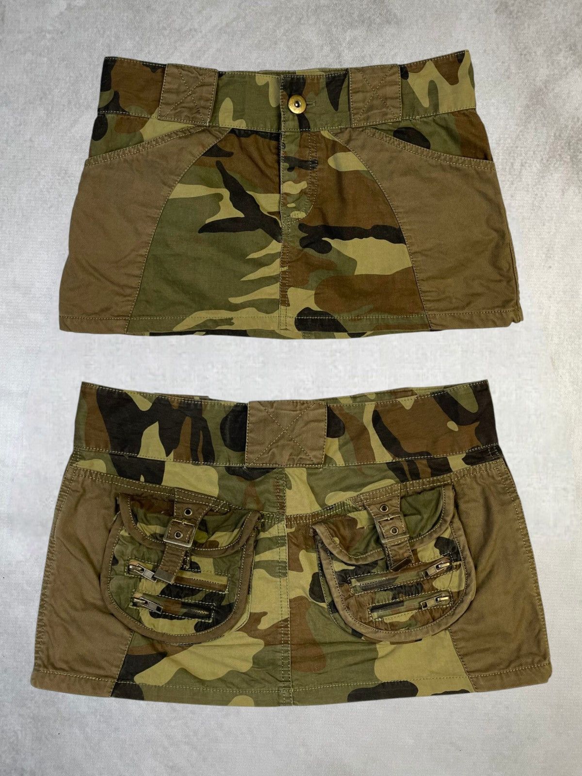 GOA 2000s Moussy Cargo Camo Micro Skirt Size 27" / US 4 / IT 40 - 1 Thumbnail