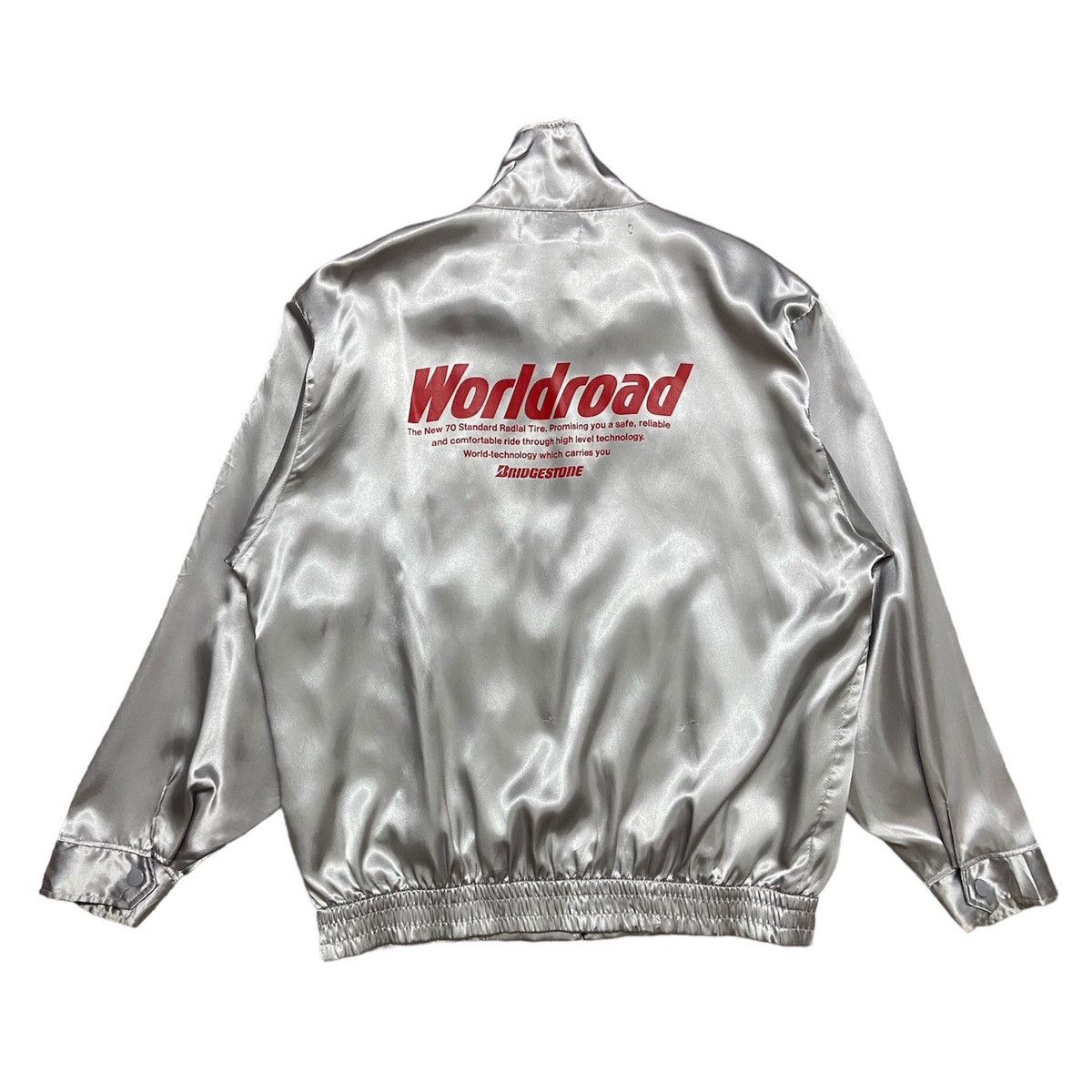 Vintage Vintage 90s Bridgestone World Technology Bomber Jacket Size US M / EU 48-50 / 2 - 1 Thumbnail