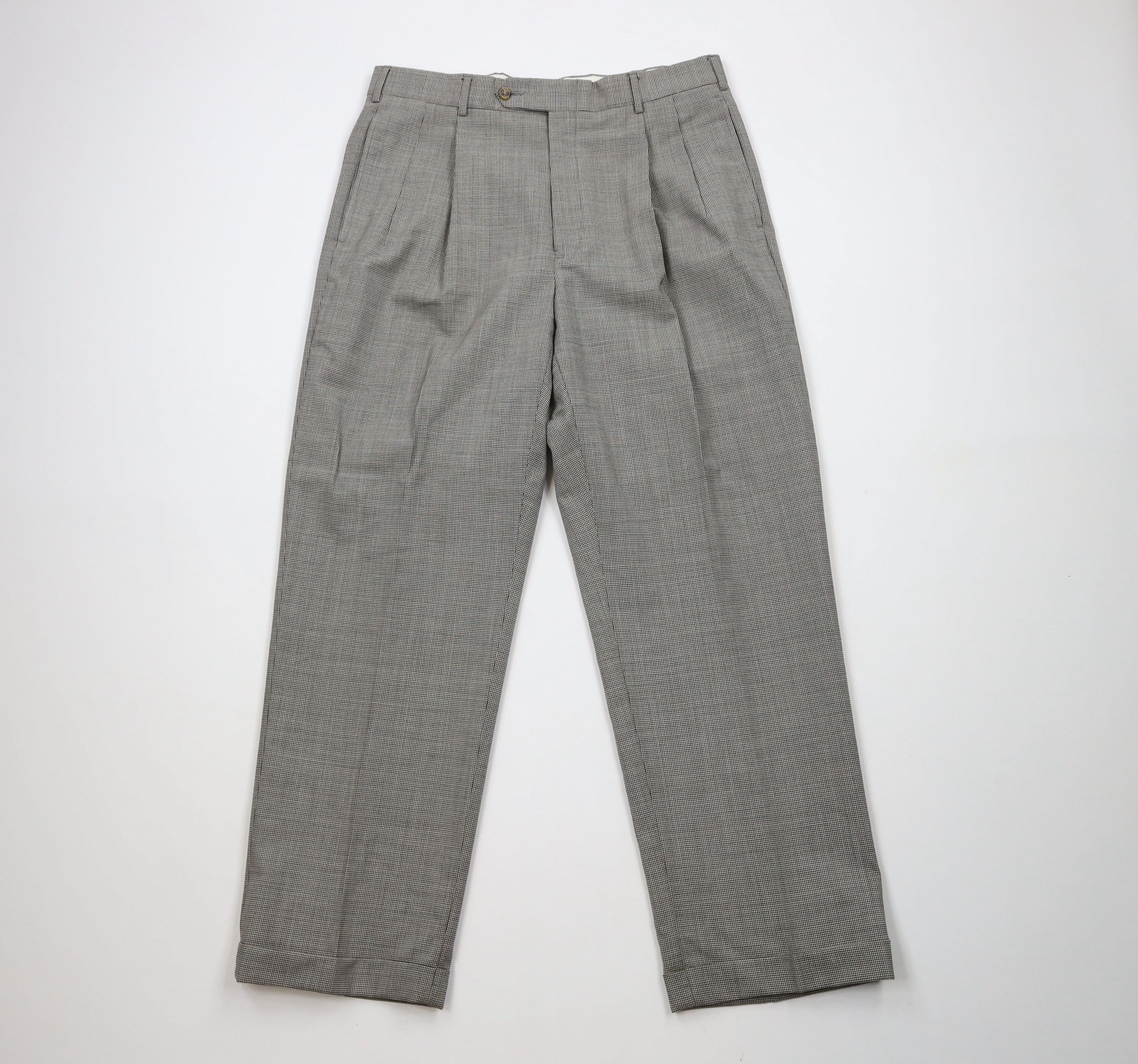 Tommy Hilfiger × Vintage Vintage 90s Tommy Hilfiger Houndstooth Wide Leg Chino Pants Size US 34 / EU 50 - 1 Thumbnail