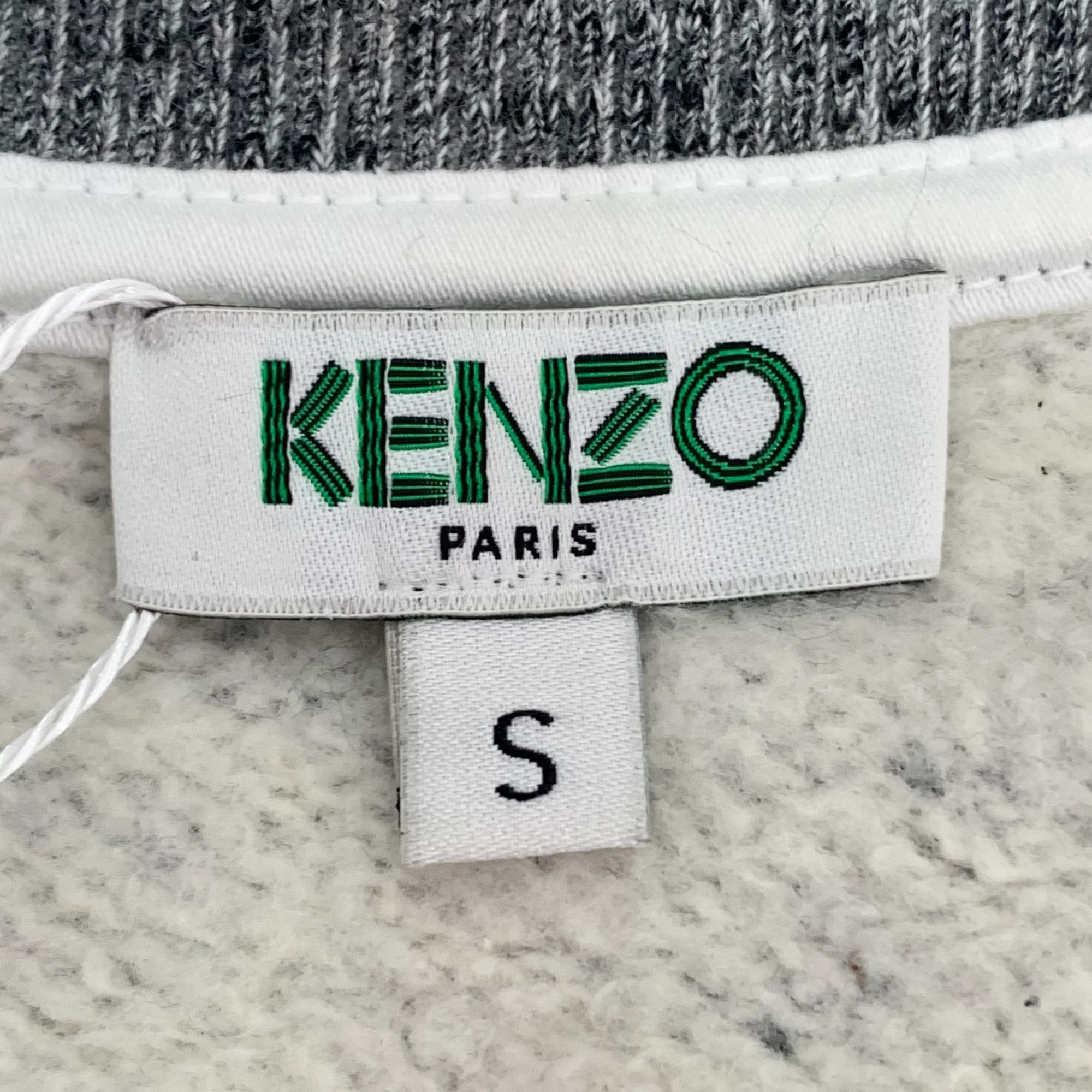 Kenzo Kenzo Grey Tiger Head Embroidered Knit Long-Sleeve Dress (Si Size ONE SIZE - 2 Thumbnail