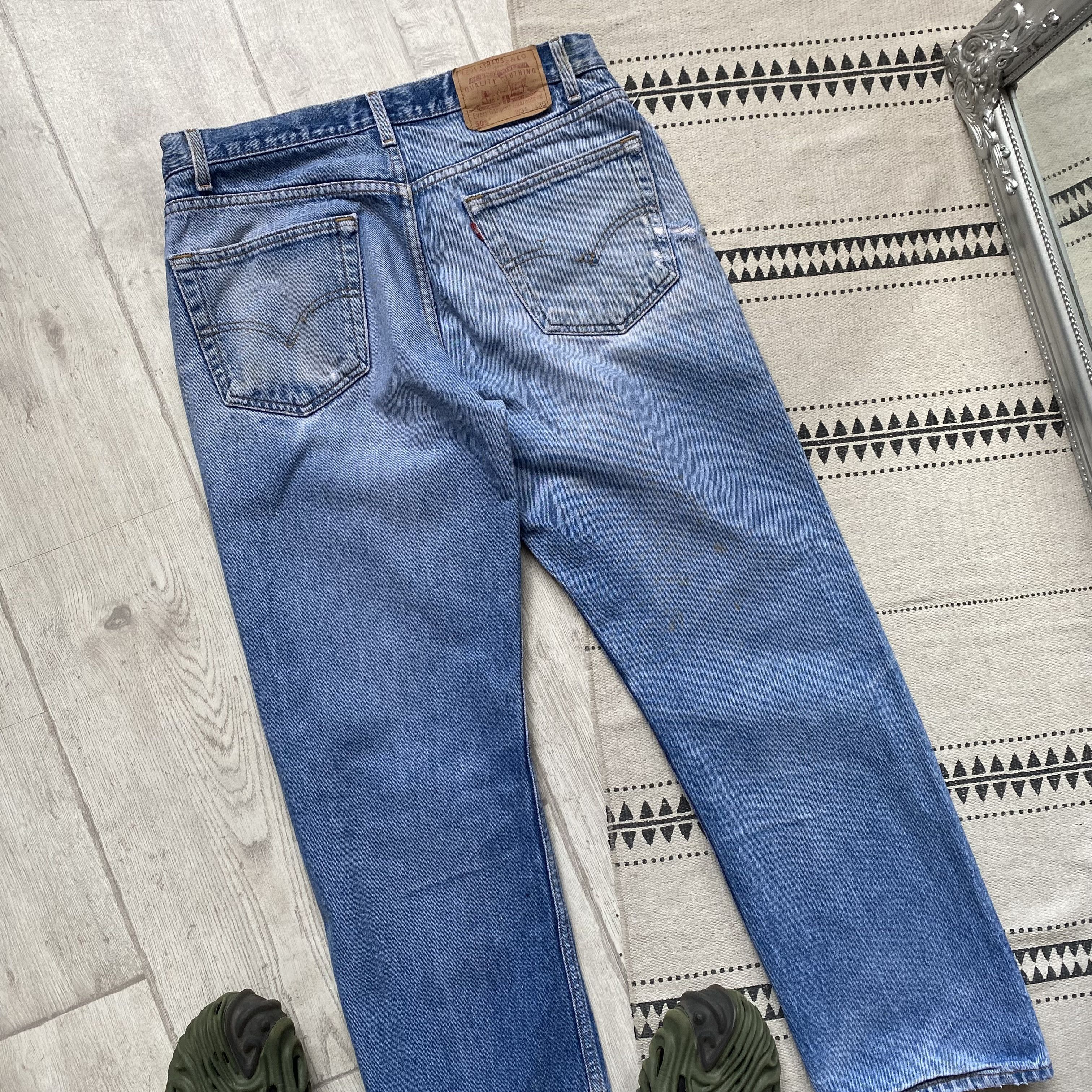 Levi's Vintage Clothing 👖Vintage 90's Distressed Levis jeans 505 Denim pants Y2K Size US 32 / EU 48 - 13 Thumbnail