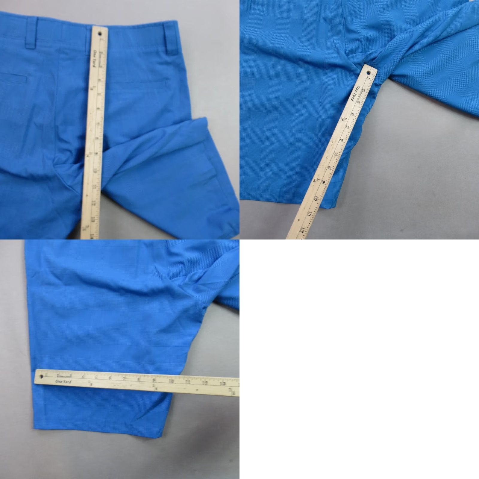 Callaway Callaway Shorts Mens 34 Pockets Button Lightweight Outdoors Chino Plaid Blue Size US 34 / EU 50 - 8 Thumbnail