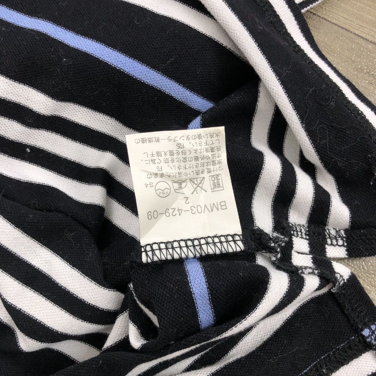 Burberry × Designer × Vintage Vintage Burberry London Black Label Striped Polo Shirt Size US M / EU 48-50 / 2 - 9 Thumbnail