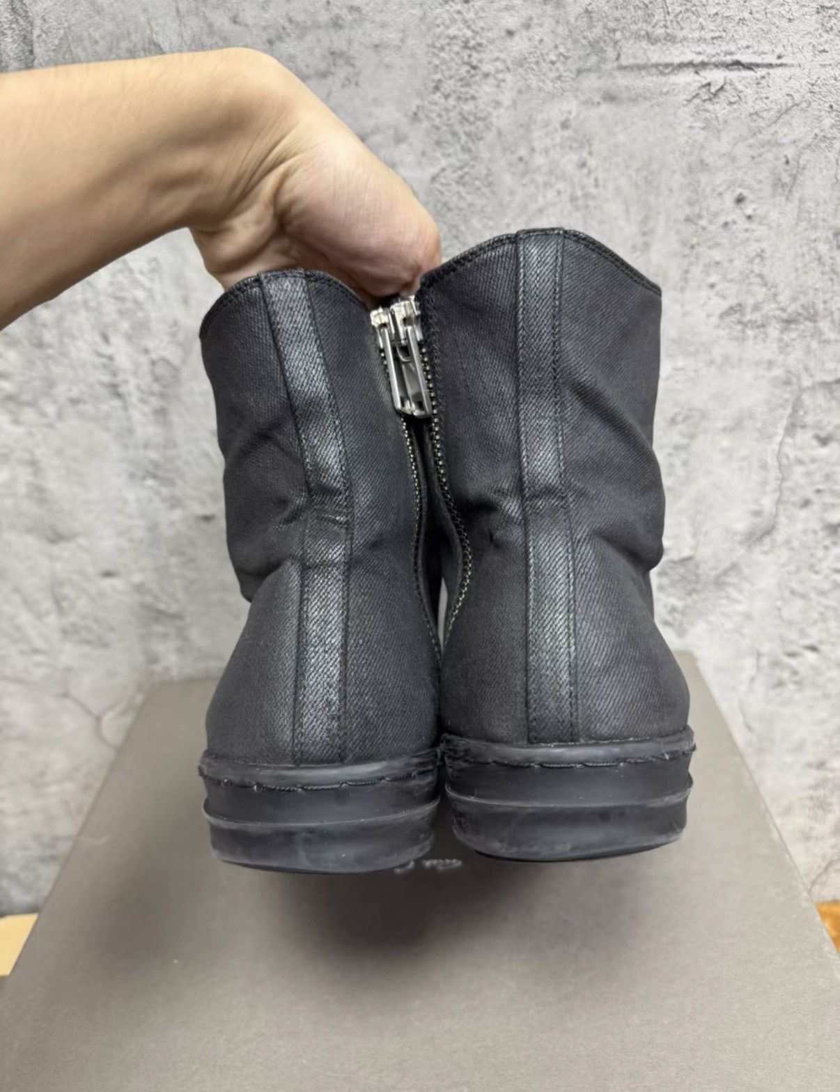 Rick Owens Rick Owens DRKSHDW Waxed Canvas High-Top K37 Size US 9.5 / EU 42-43 - 8 Thumbnail