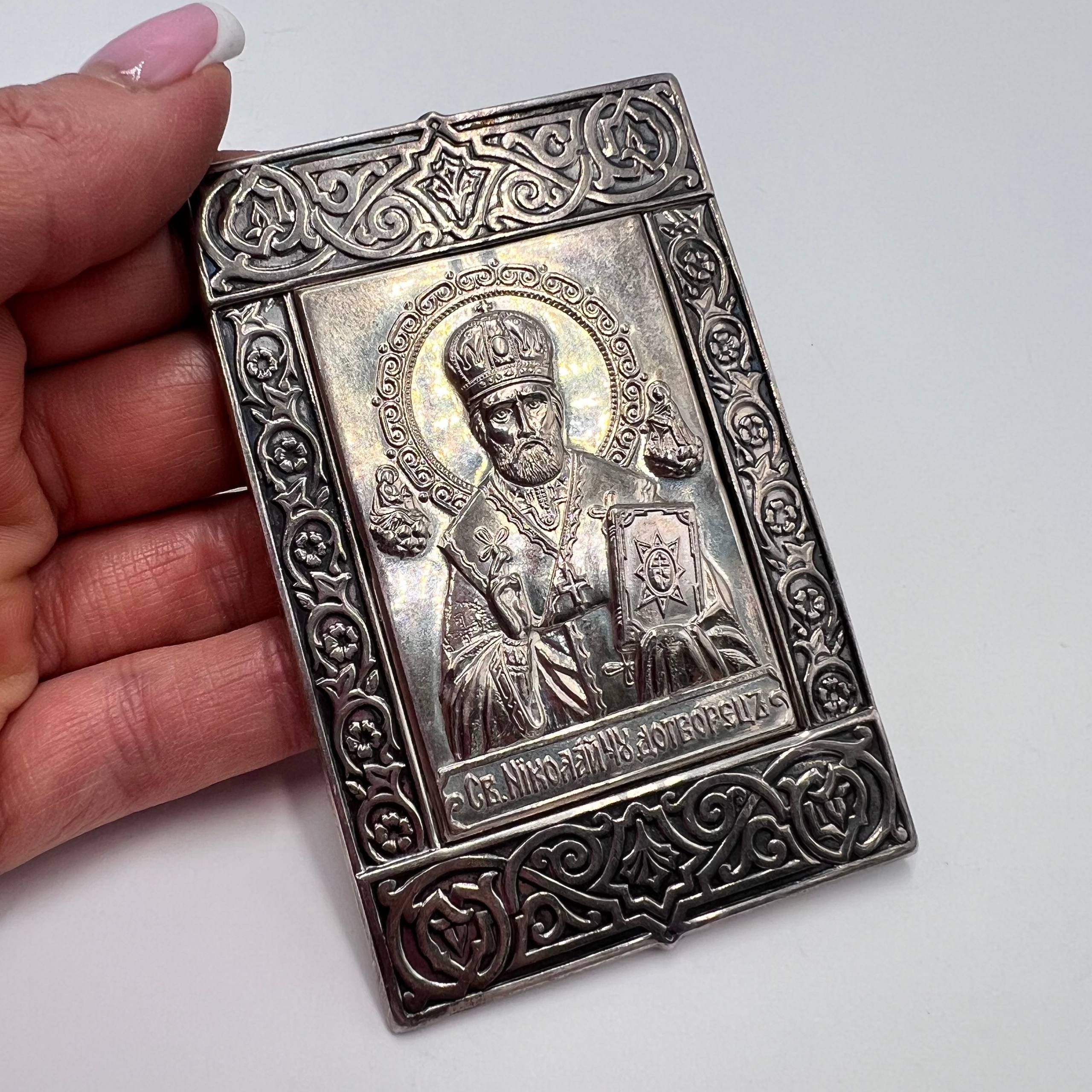 Vintage Vintage Icon St.Nicholas Sterling Silver 925 Orthodox Size ONE SIZE - 8 Thumbnail