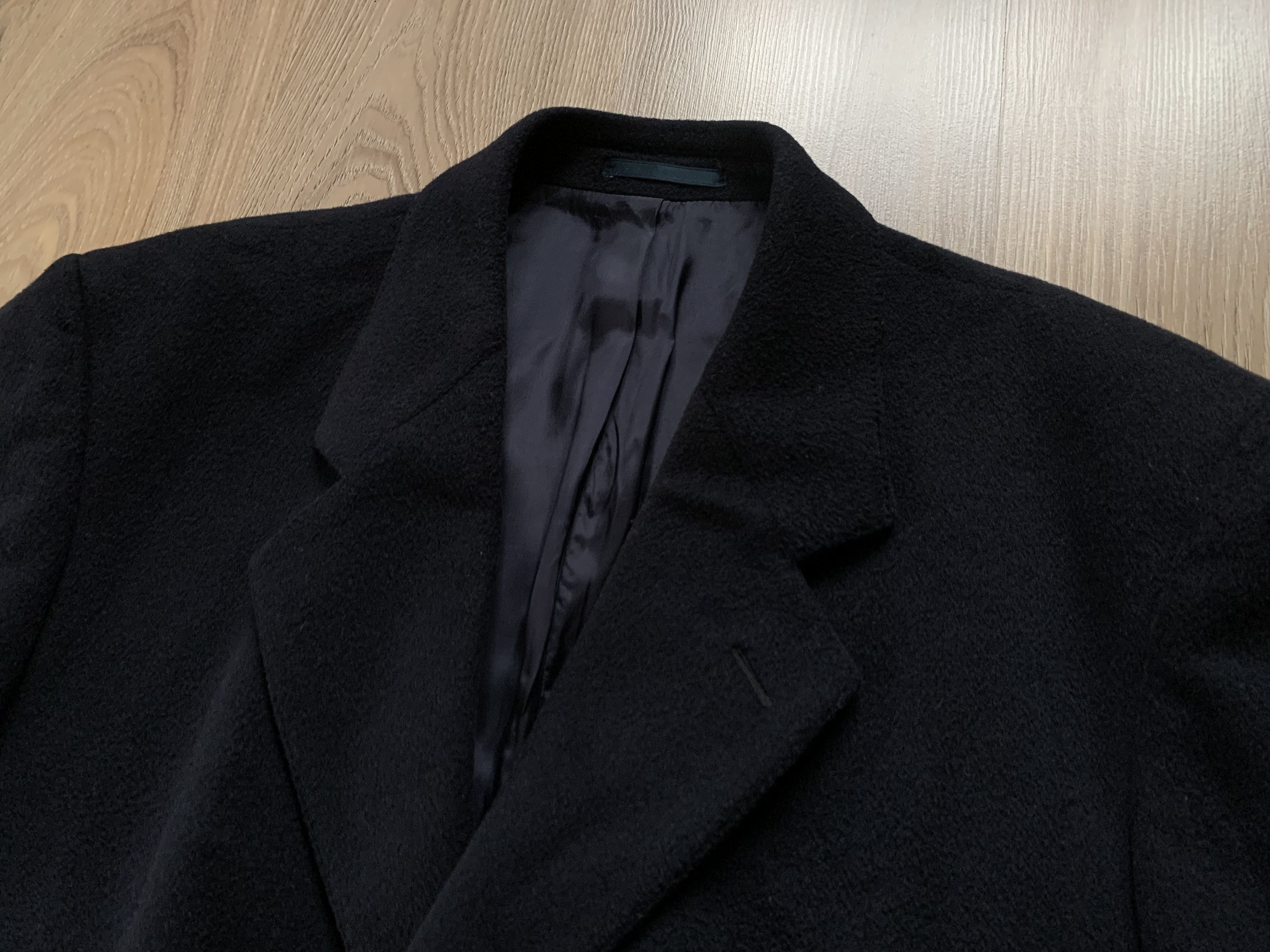 Designer × Vintage Selfridges London Long Wool Black Heavy Coat Size US XL / EU 56 / 4 - 5 Thumbnail