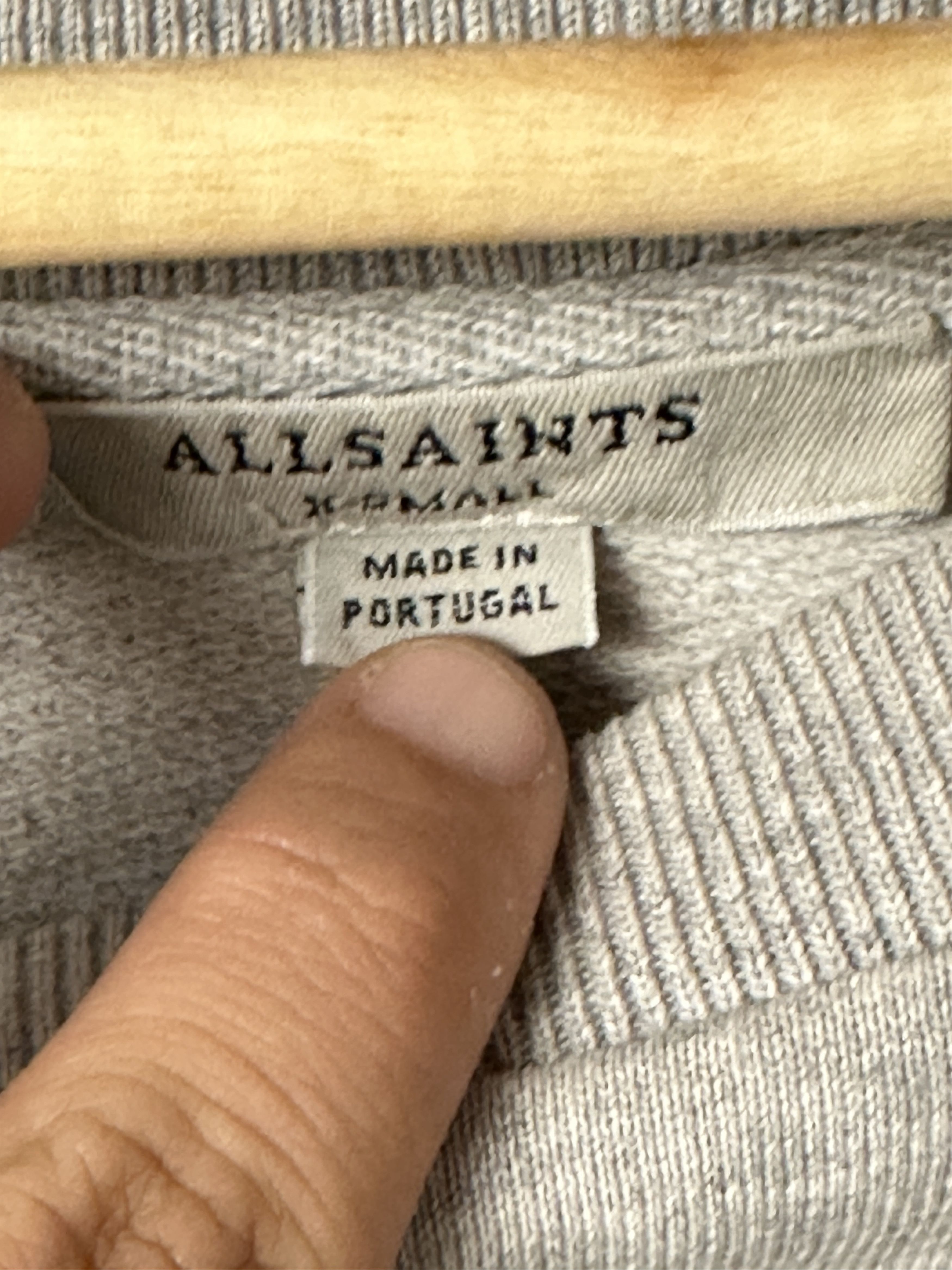 Allsaints All Saints Women's Gray Sweat Shirt Size Extra Small Size XS / US 0-2 / IT 36-38 - 2 Thumbnail