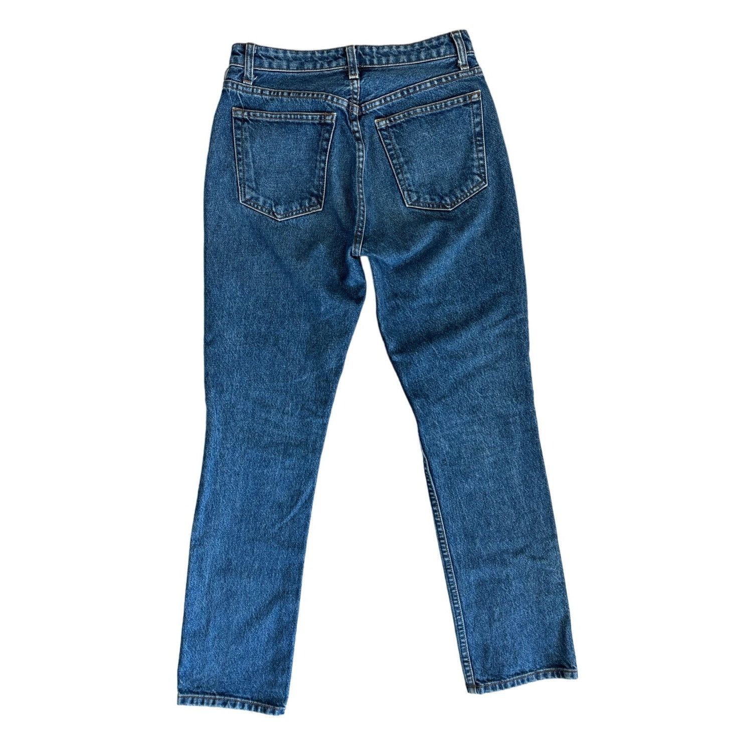 Reformation Reformation Mid Rise Button Straight Leg Jeans, Baltic Wash Size 25" / US 0 / IT 36 - 2 Thumbnail