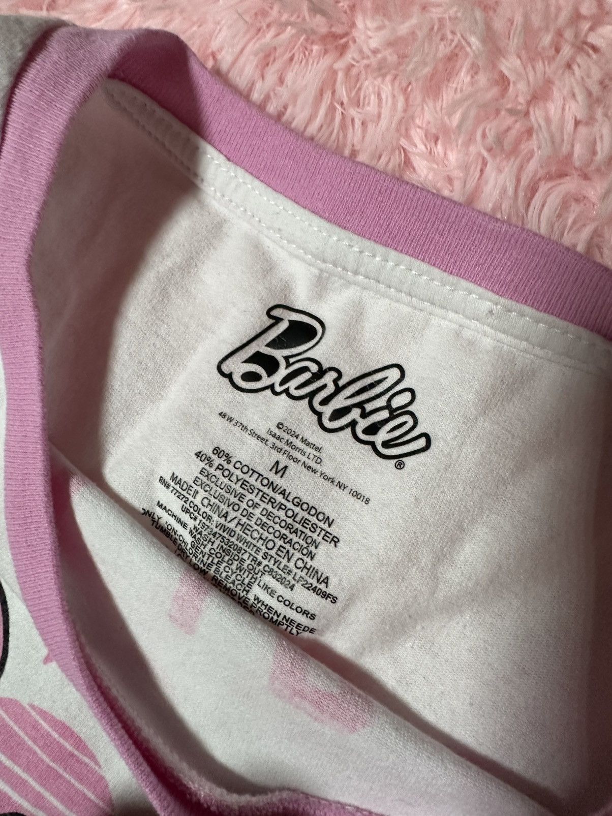 Other Oversized Embroidered Barbie Tshirt Crop Top Womens Size M / US 6-8 / IT 42-44 - 4 Thumbnail