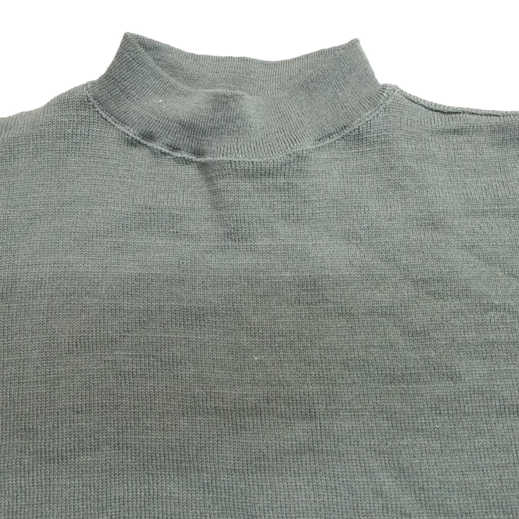 Vintage John Ownbey Sweater 2XL Green Mock Neck 100% Wool Mens Pullover Knit Size US XXL / EU 58 / 5 - 2 Thumbnail