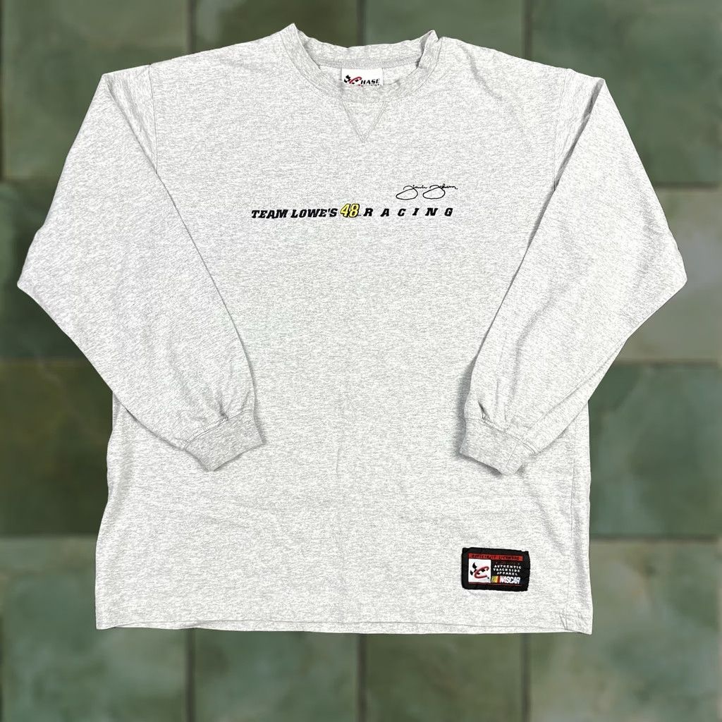 Chase Authentics VINTAGE Chase Authentics Embroidered Logo Gray T-Shirt Large Embroidered Racing Size US L / EU 52-54 / 3 - 1 Thumbnail