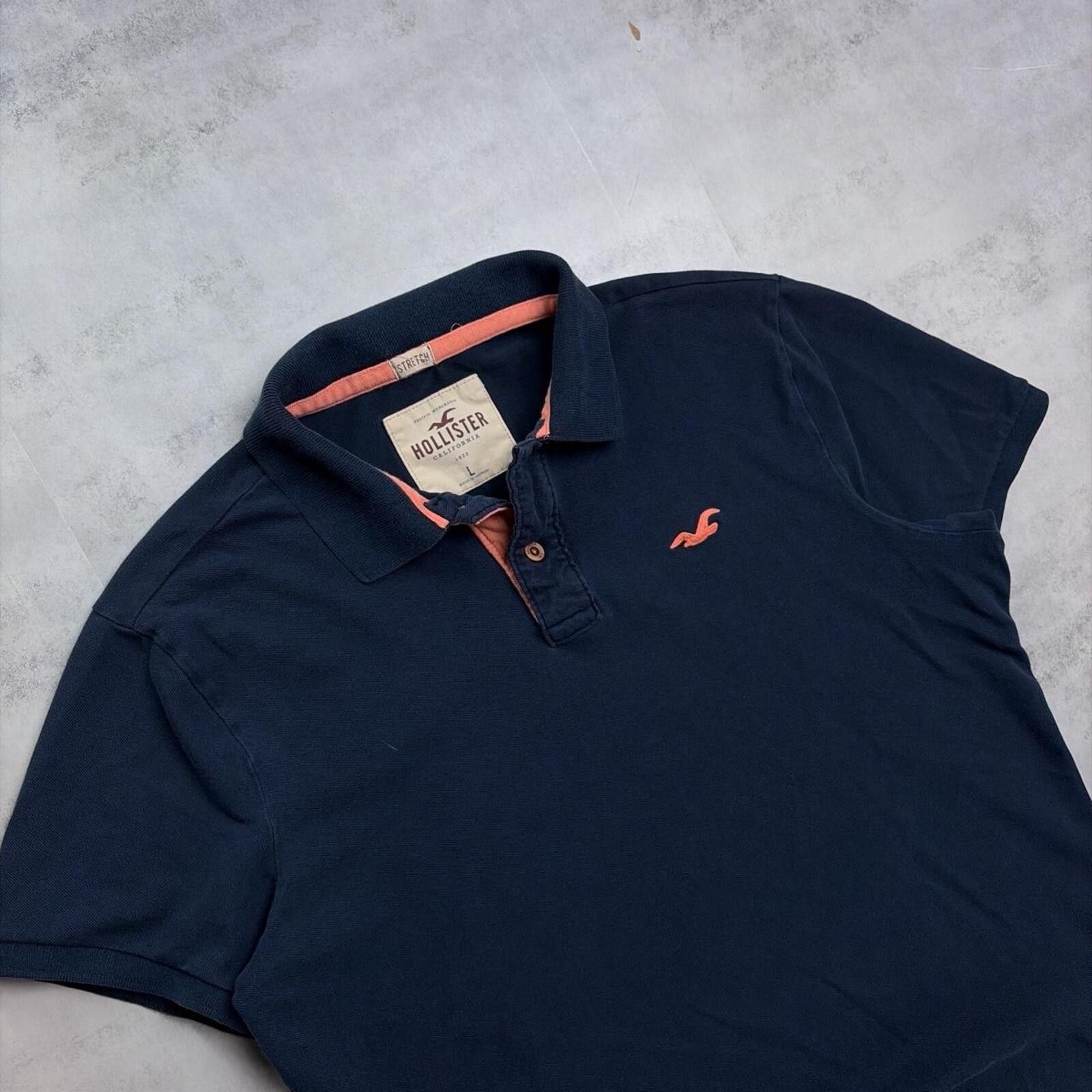 Other Y2K Navy Hollister Surf Grunge Polo Shirt Size L / US 10 / IT 46 - 5 Thumbnail