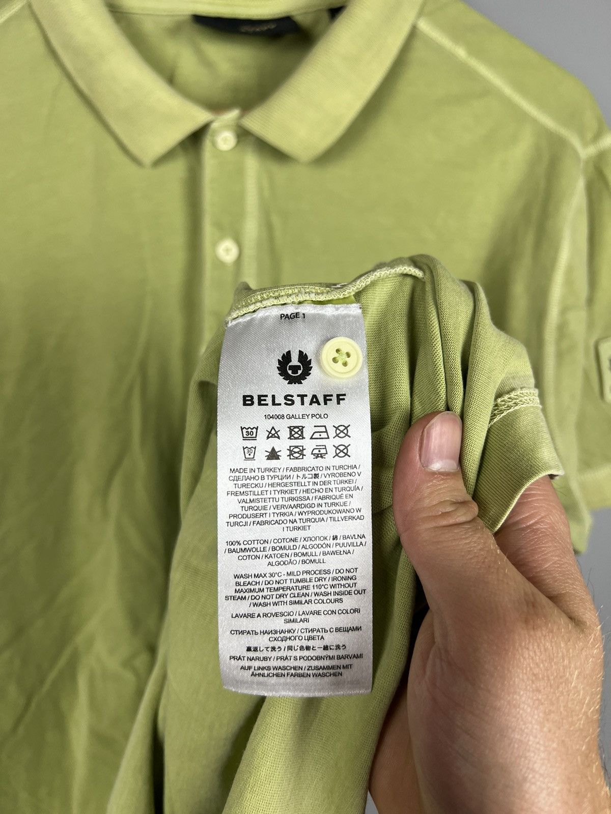 Belstaff (L) RARE Belstaff Polo shirt green Size US L / EU 52-54 / 3 - 7 Thumbnail
