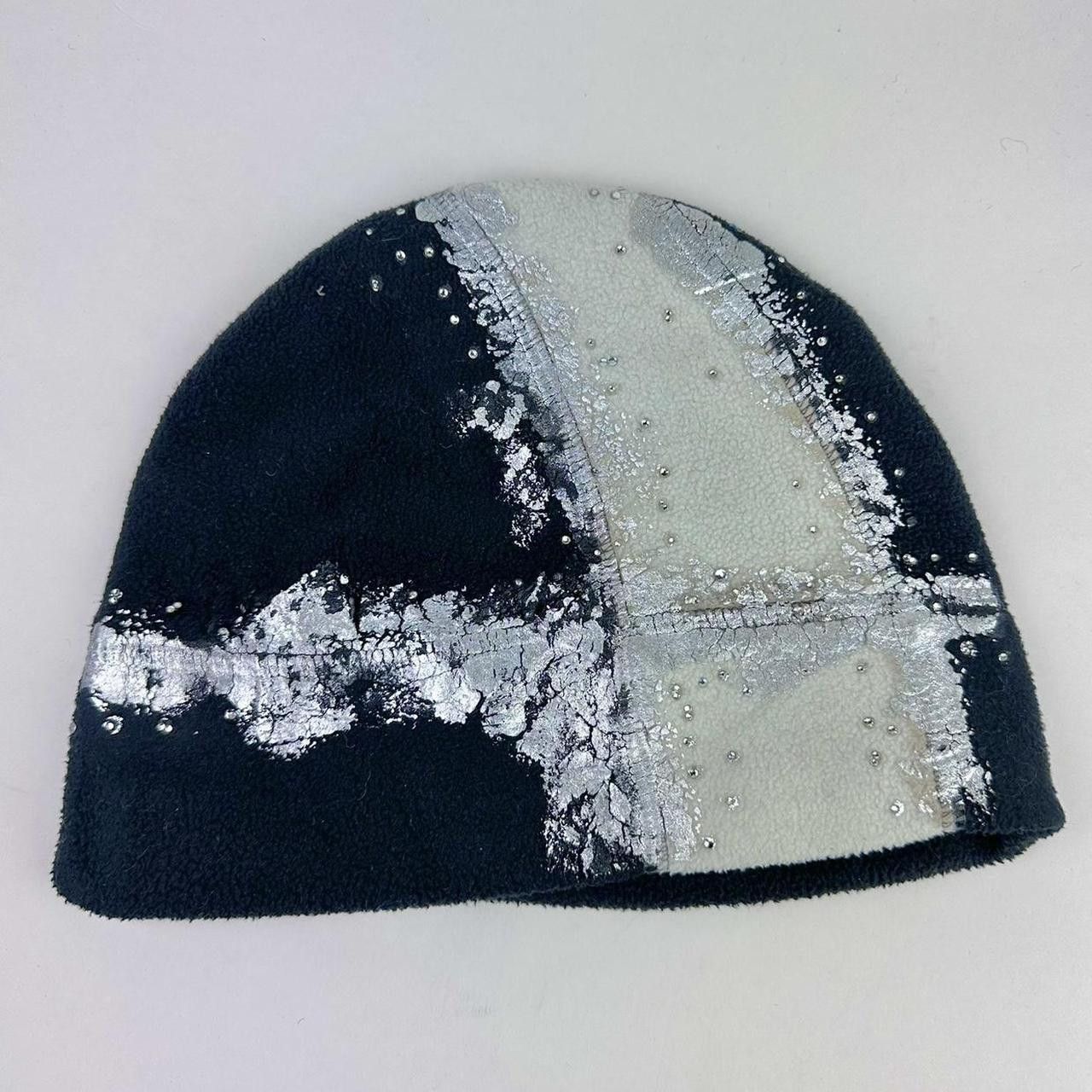 Other ASTROBOI* Black & White Fleece Rhinestone Winter Beanie Size ONE SIZE - 4 Thumbnail