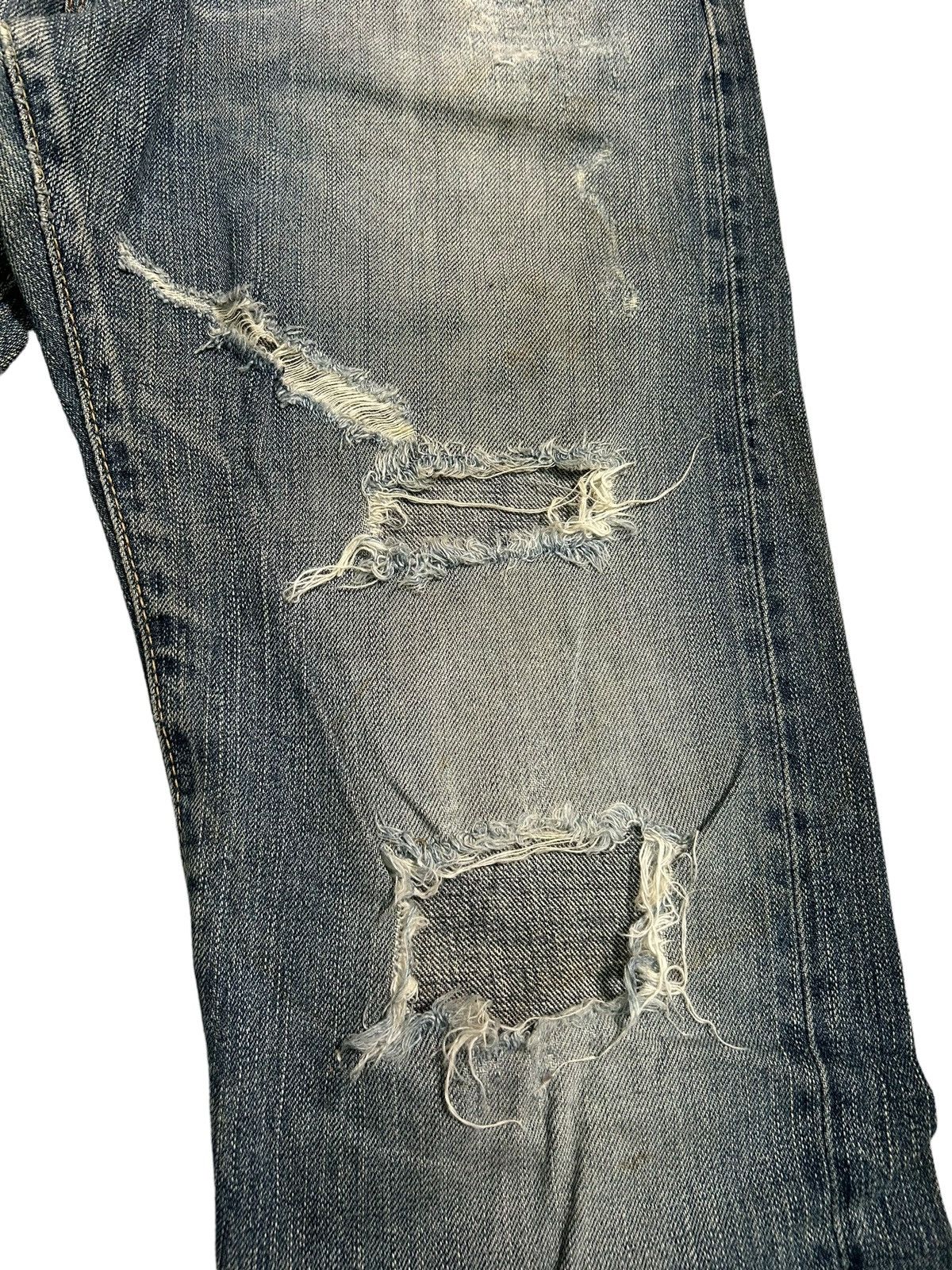 Japanese Brand × Kapital × Vintage Thrashed Vtg Edwin Selvedge disteressed denim Size US 34 / EU 50 - 8 Thumbnail