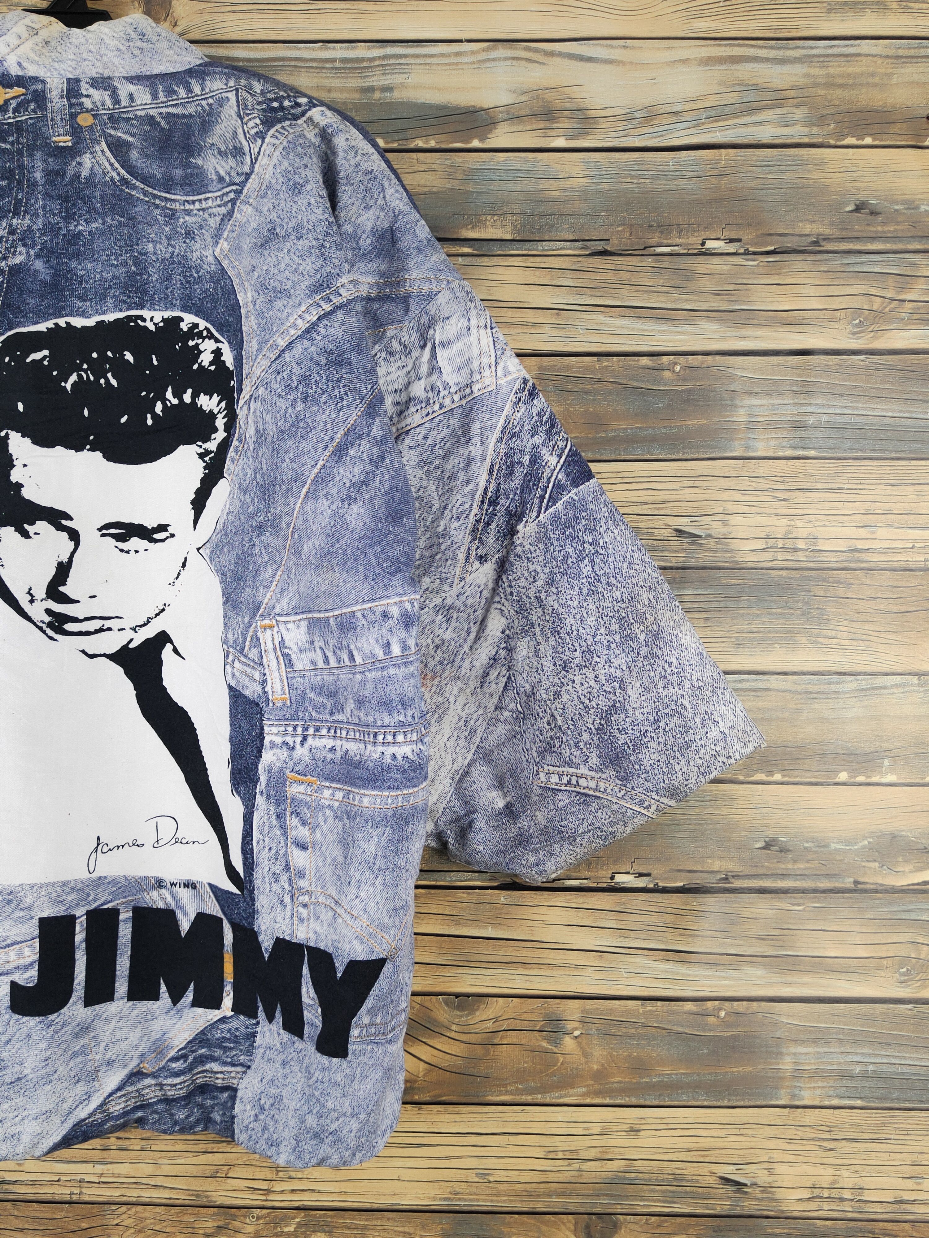 Japanese Brand × Vintage Vintage James Dean ❌ Dear Jimmy Denim Furr Jacket Size US L / EU 52-54 / 3 - 11 Thumbnail