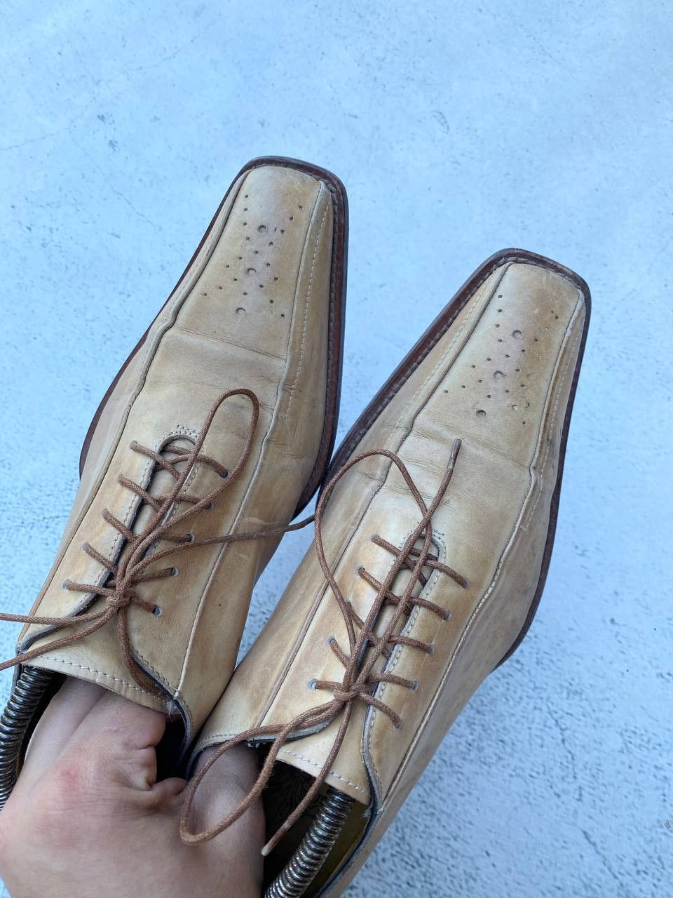 If Six Was Nine Italian Vintage Guidi style Leather Faded Shoes Size US 8 / EU 41 - 15 Thumbnail