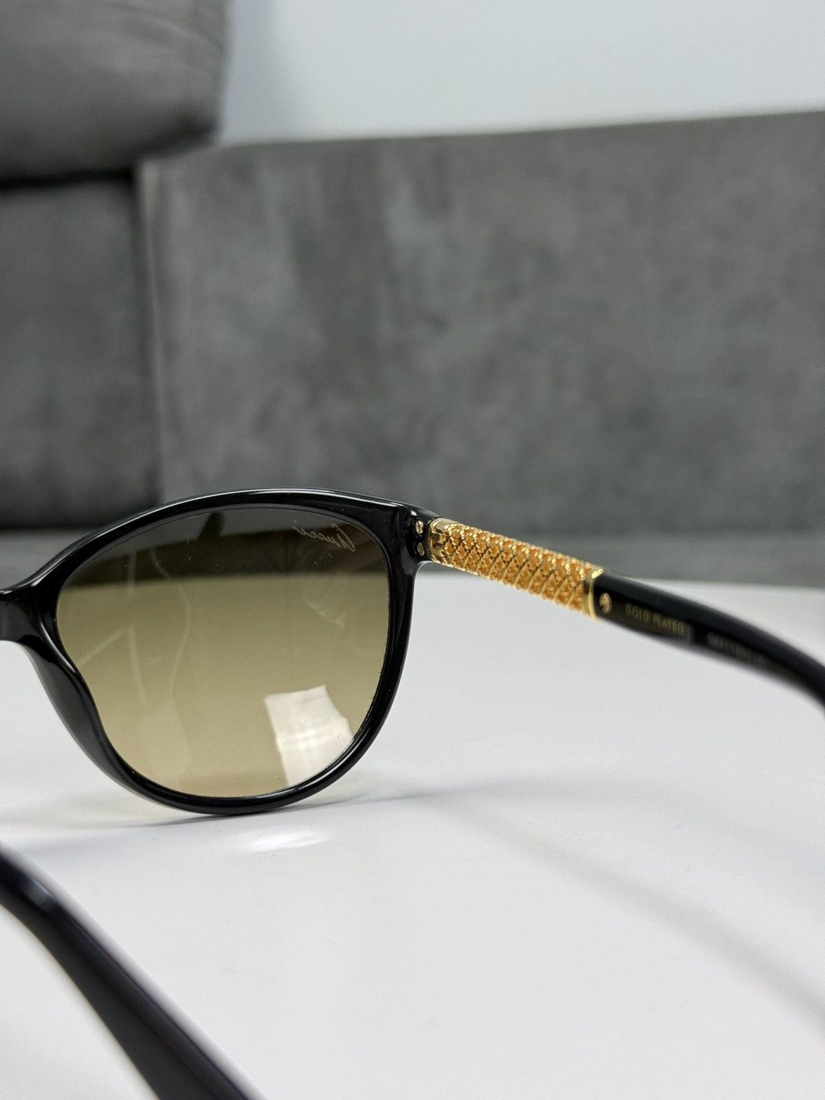 Gucci Gucci Gold Plated Black Sunglasses GG3692 Cat Eye Size ONE SIZE - 12 Thumbnail